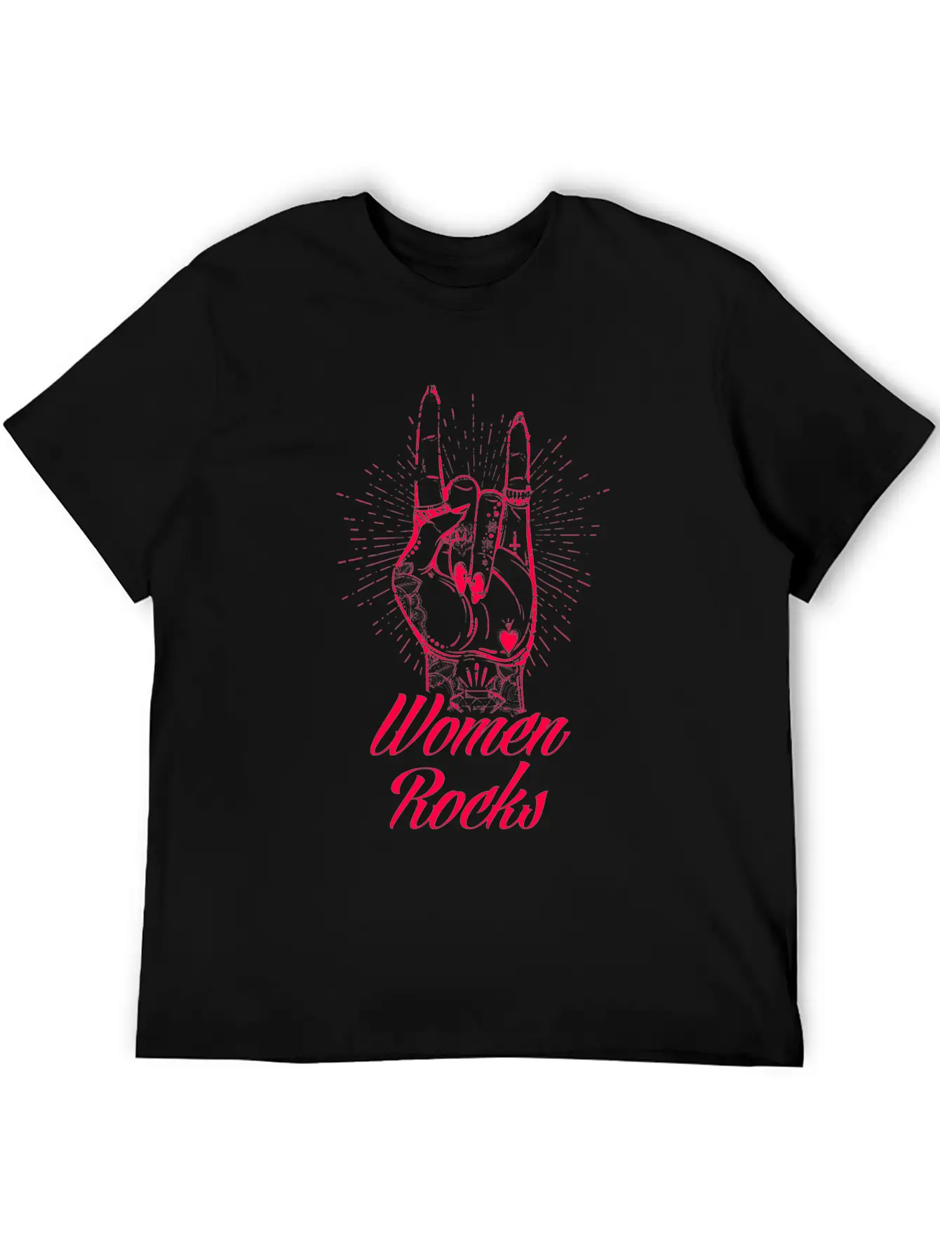 Women Rocks Power Tattoo Rights Nails Gift Idea Unisex Short Sleeve Soft Cotton T-Shirt – Casual Everyday Wear