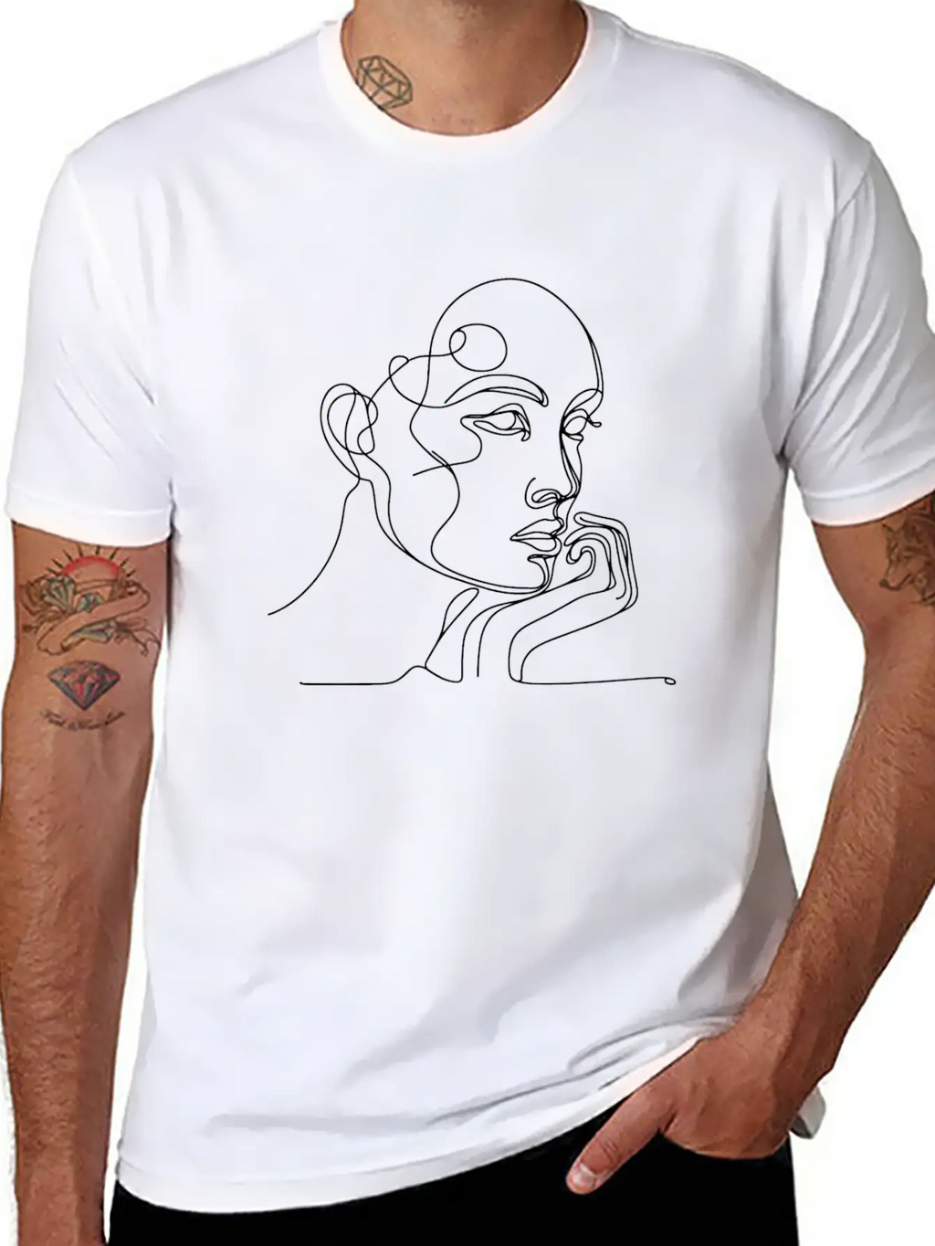 Women Sketch Unisex Casual T-Shirt – Clean Design For Daily Comfort