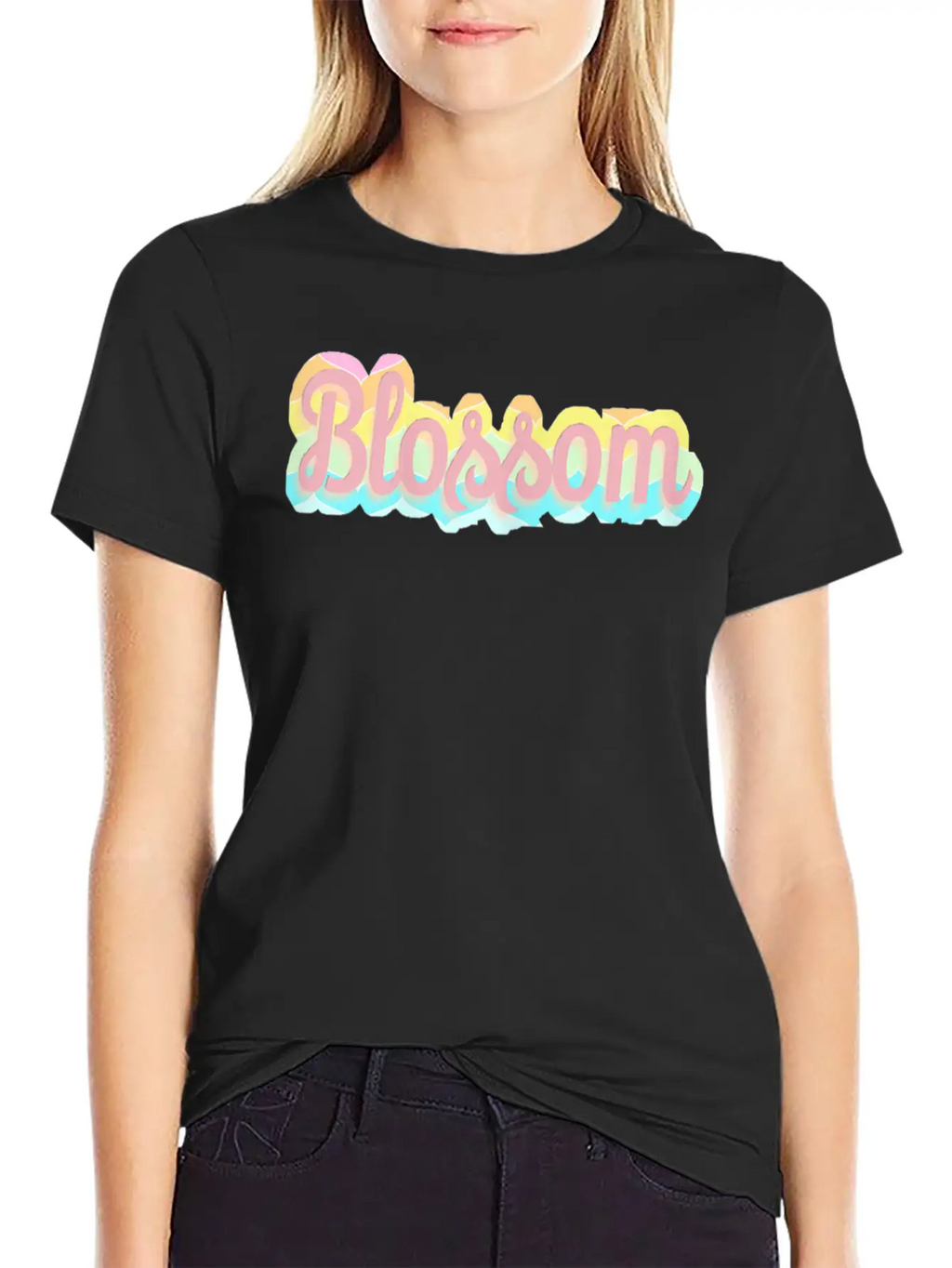 Womens Blossom Unisex Short Sleeve Soft Cotton T-Shirt – Casual Everyday Wear