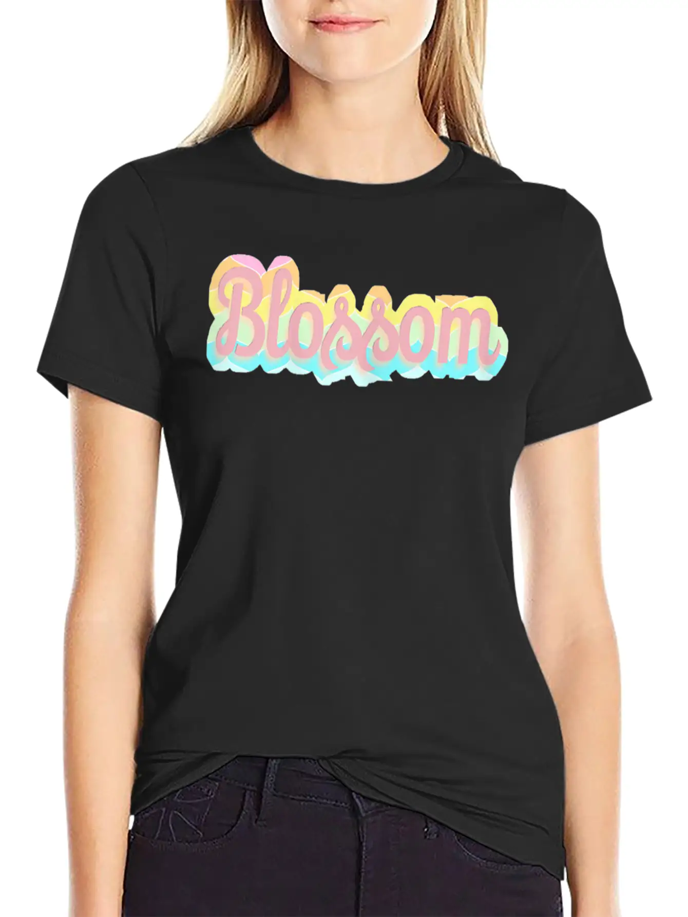Womens Blossom Unisex Short Sleeve Soft Cotton T-Shirt – Casual Everyday Wear