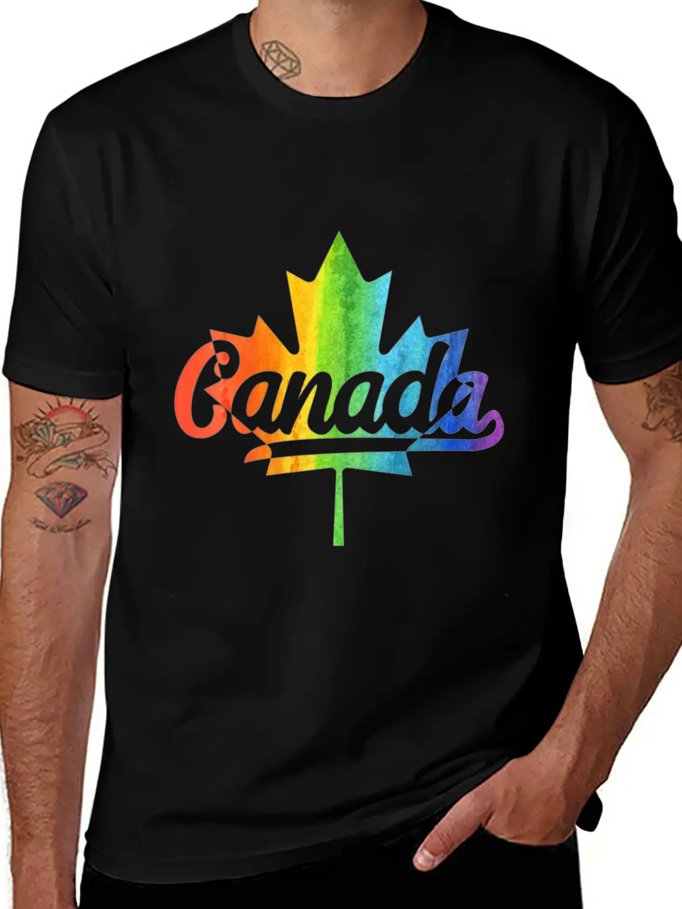 Womens Canada Pride Gay Lesbian Pride Lgbt Unisex Casual T-Shirt – Clean Design For Daily Comfort