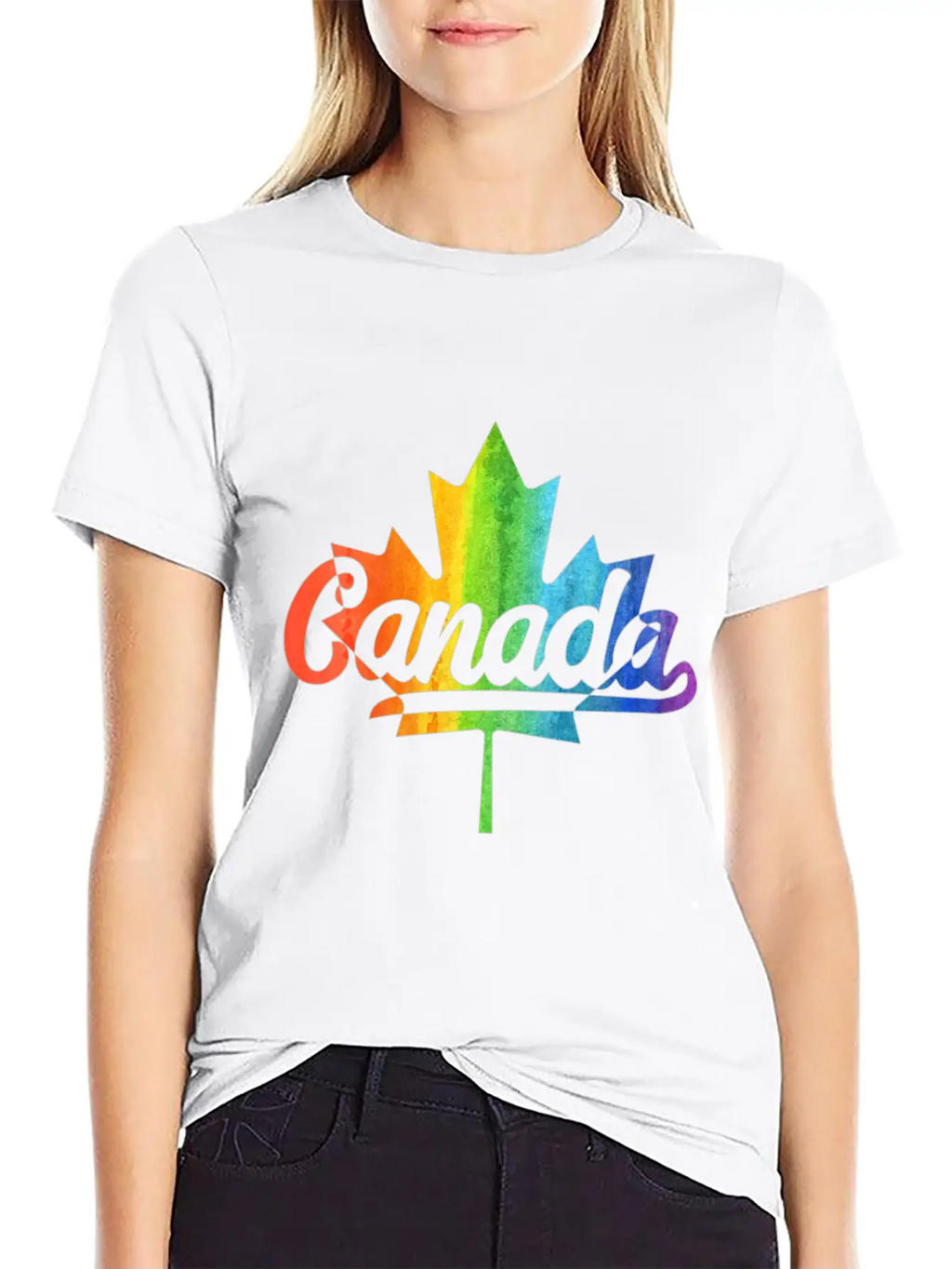 Womens Canada Pride Gay Lesbian Pride Lgbt Unisex Casual T-Shirt – Clean Design For Daily Comfort
