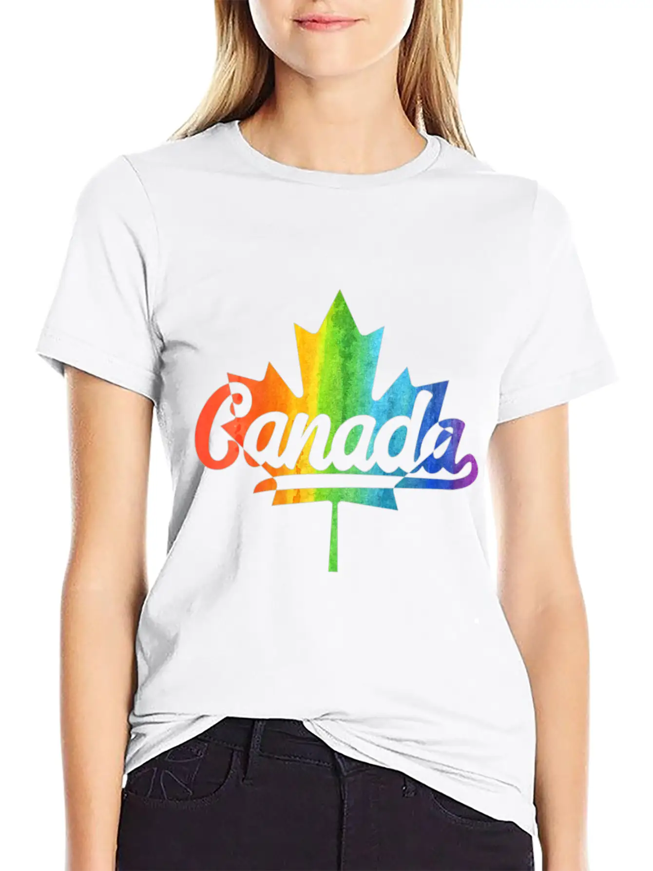 Womens Canada Pride Gay Lesbian Pride Lgbt Unisex Casual T-Shirt – Clean Design For Daily Comfort