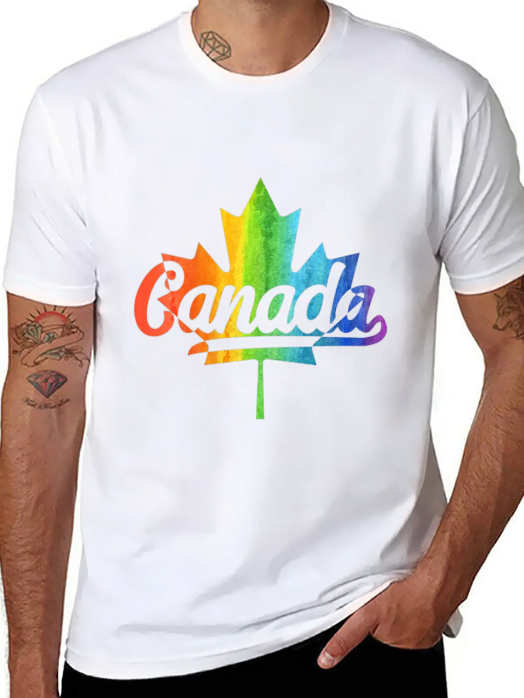 Womens Canada Pride Gay Lesbian Pride Lgbt Unisex Casual T-Shirt – Clean Design For Daily Comfort