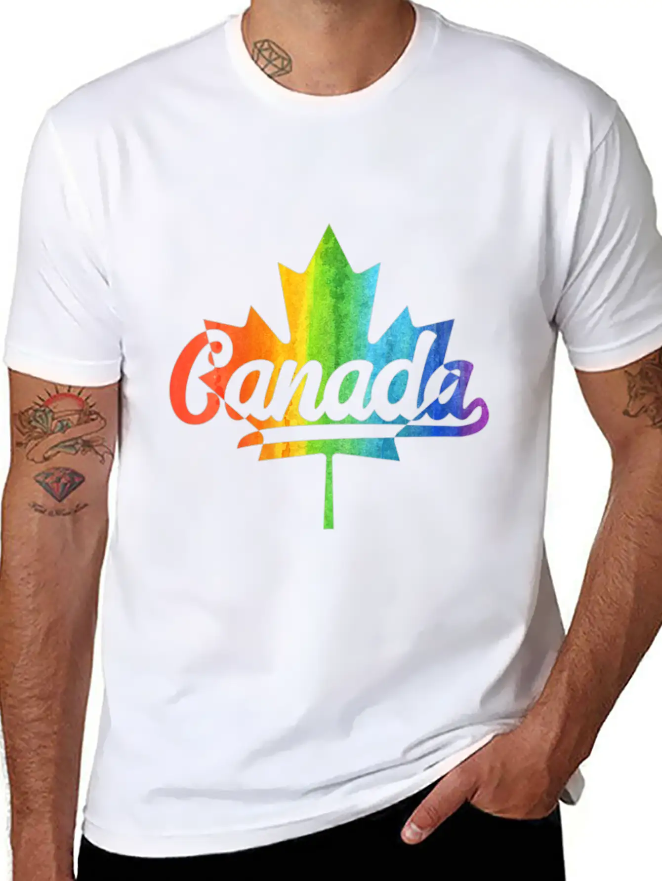 Womens Canada Pride Gay Lesbian Pride Lgbt Unisex Casual T-Shirt – Clean Design For Daily Comfort