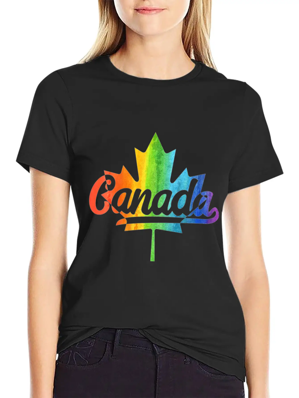 Womens Canada Pride Gay Lesbian Pride Lgbt Unisex Casual T-Shirt – Clean Design For Daily Comfort