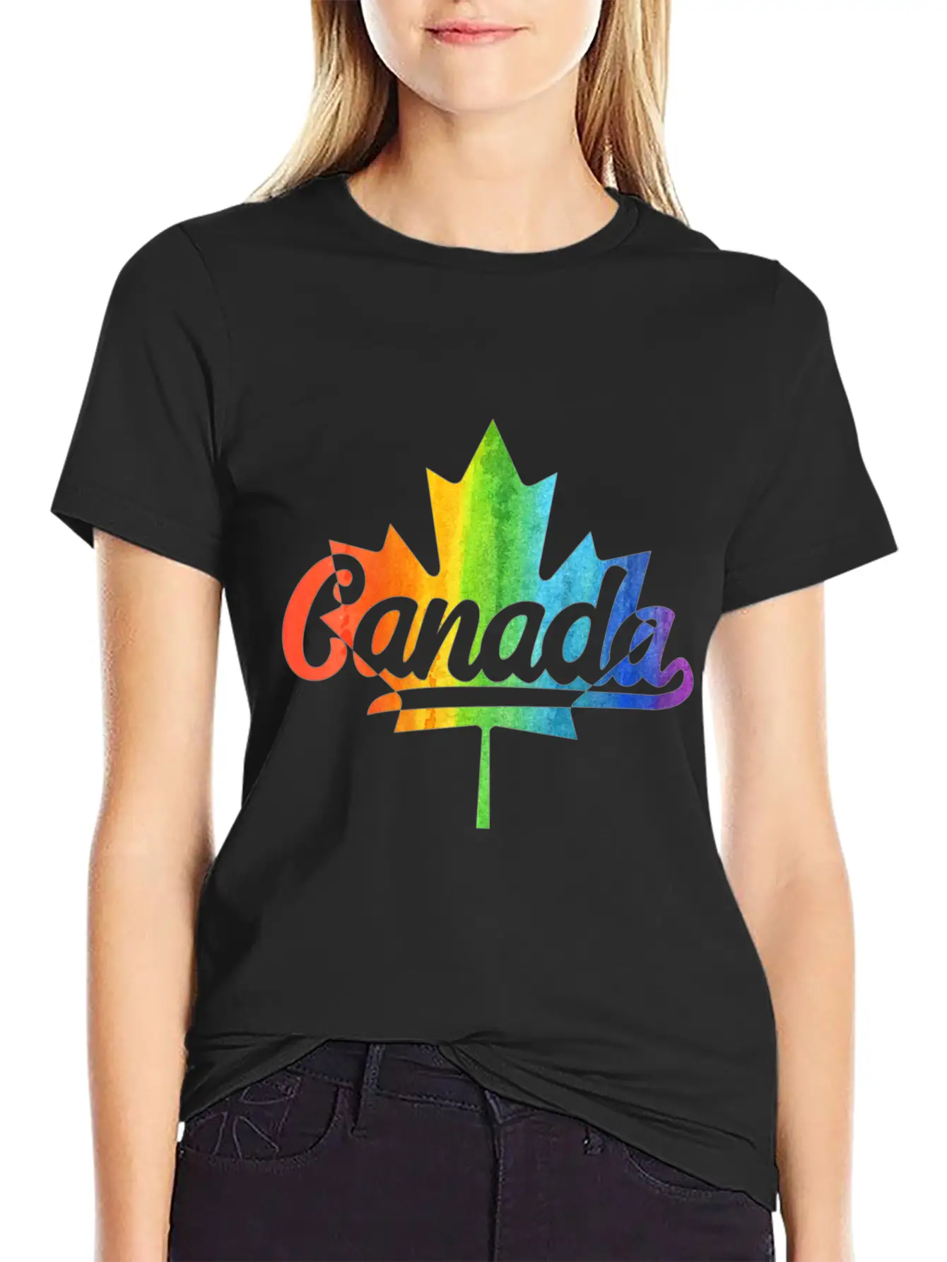 Womens Canada Pride Gay Lesbian Pride Lgbt Unisex Casual T-Shirt – Clean Design For Daily Comfort