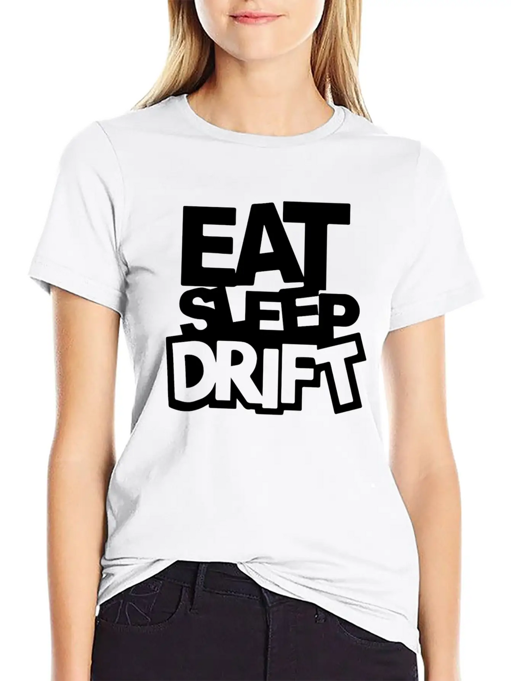 Womens Eat Sleep Breathable Soft Cotton T-Shirt – Timeless Casual Look