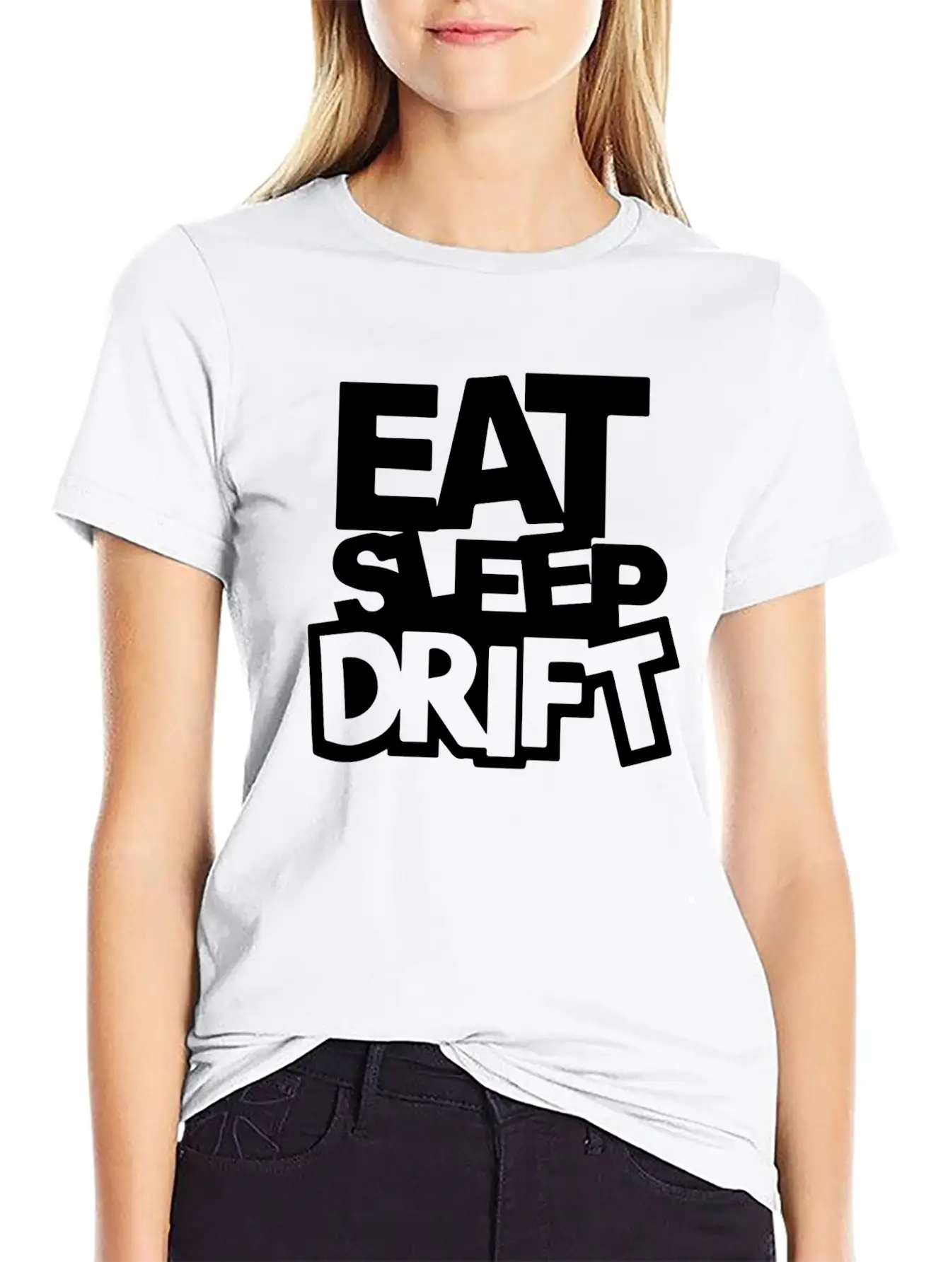 Womens Eat Sleep Breathable Soft Cotton T-Shirt – Timeless Casual Look