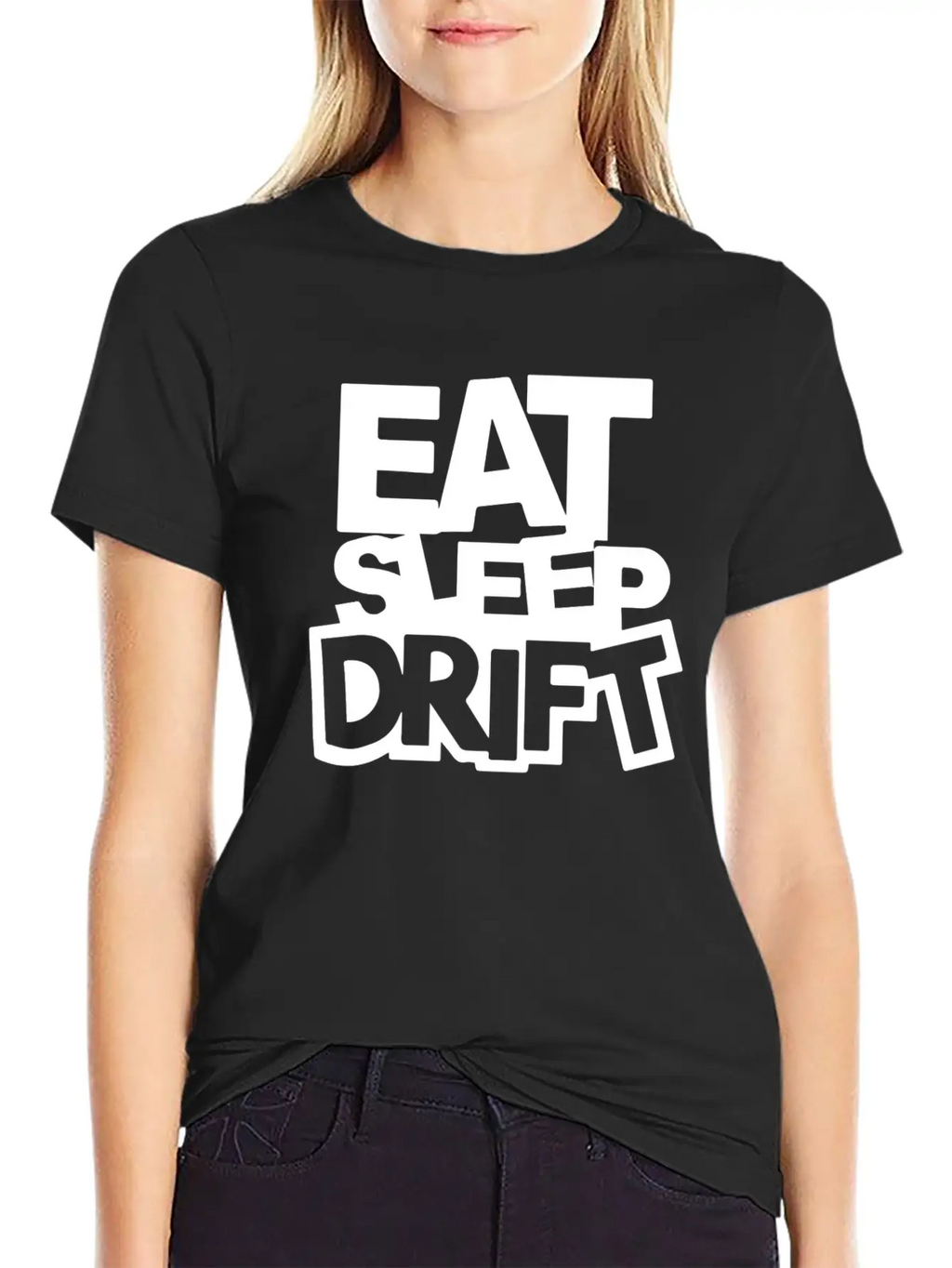 Womens Eat Sleep Breathable Soft Cotton T-Shirt – Timeless Casual Look