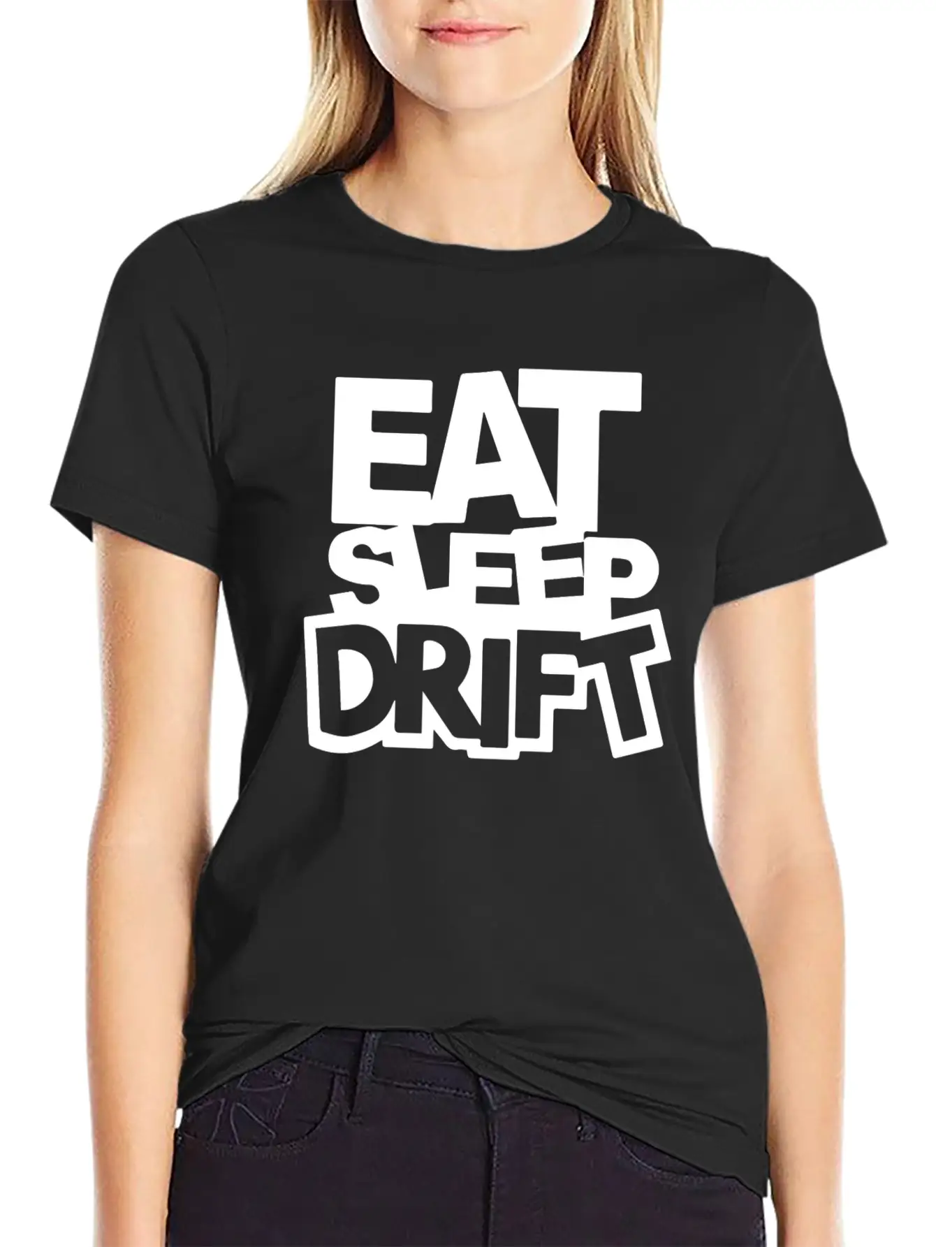 Womens Eat Sleep Breathable Soft Cotton T-Shirt – Timeless Casual Look