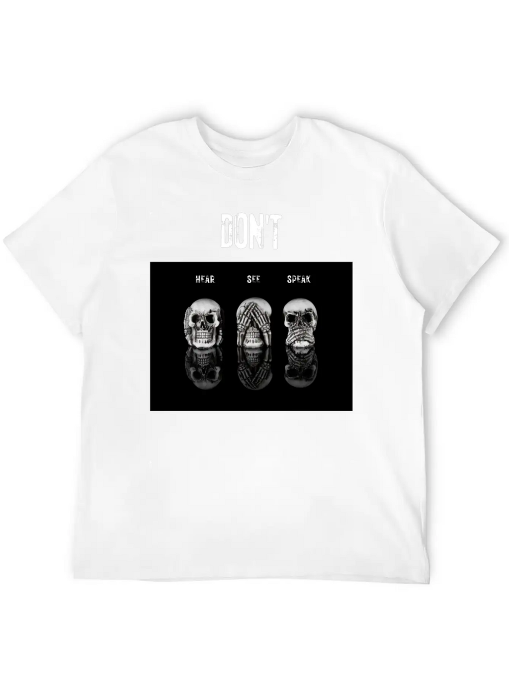 Women's T-Shirt In Black Skulls Stylish Everyday T-Shirt – Unisex Basic Cotton Tee