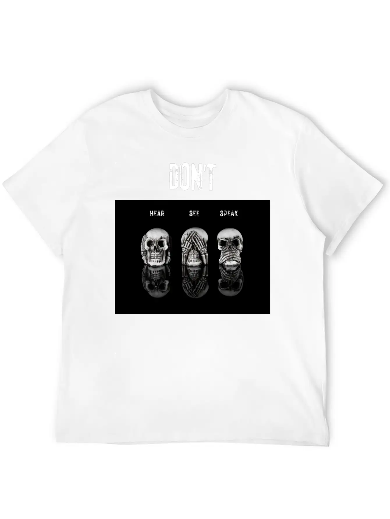 Women's T-Shirt In Black Skulls Stylish Everyday T-Shirt – Unisex Basic Cotton Tee