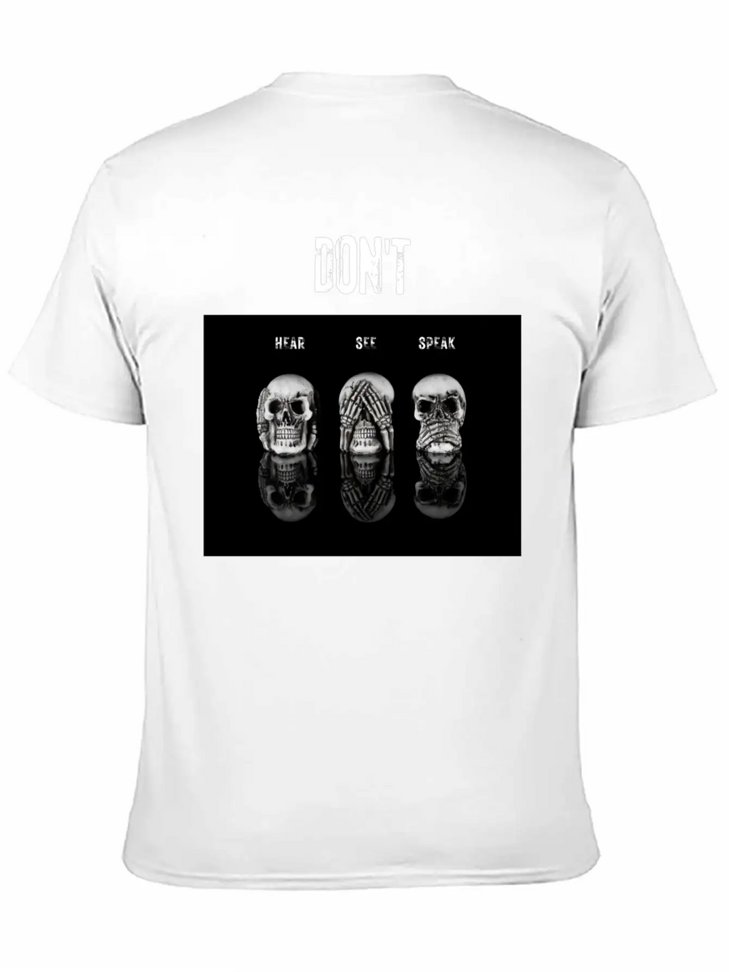 Women's T-Shirt In Black Skulls Stylish Everyday T-Shirt – Unisex Basic Cotton Tee