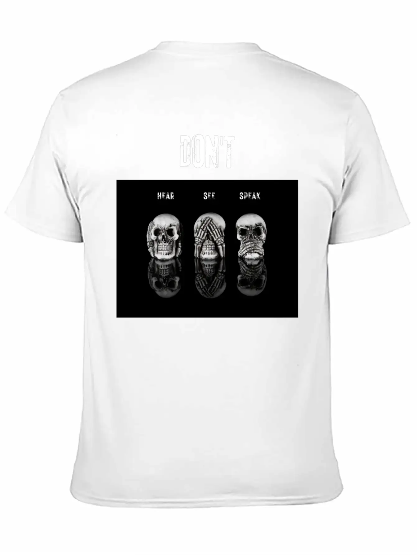 Women's T-Shirt In Black Skulls Stylish Everyday T-Shirt – Unisex Basic Cotton Tee