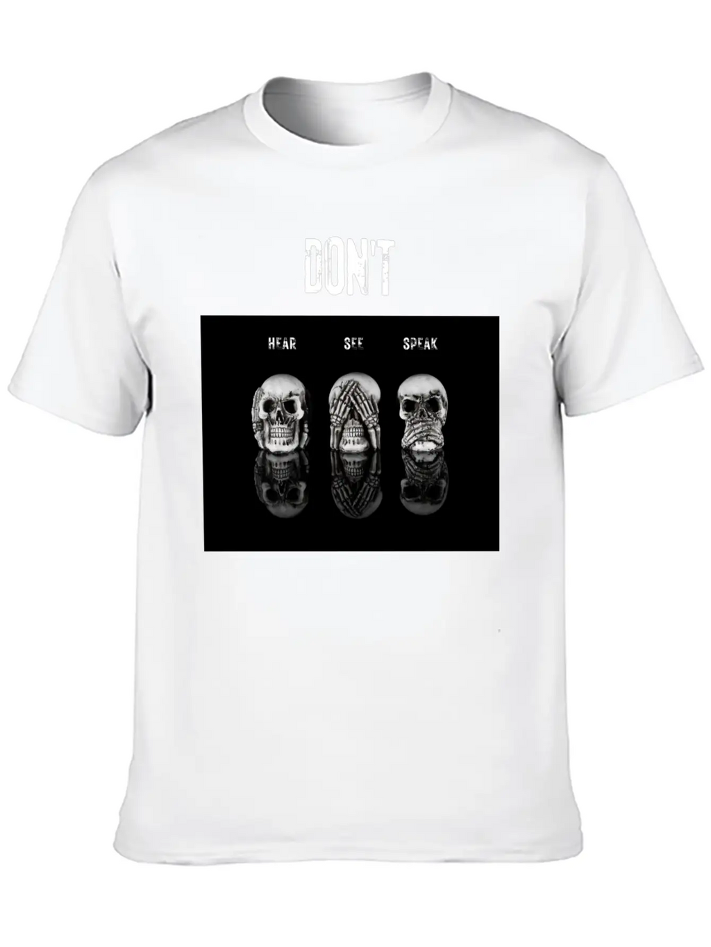 Women's T-Shirt In Black Skulls Stylish Everyday T-Shirt – Unisex Basic Cotton Tee