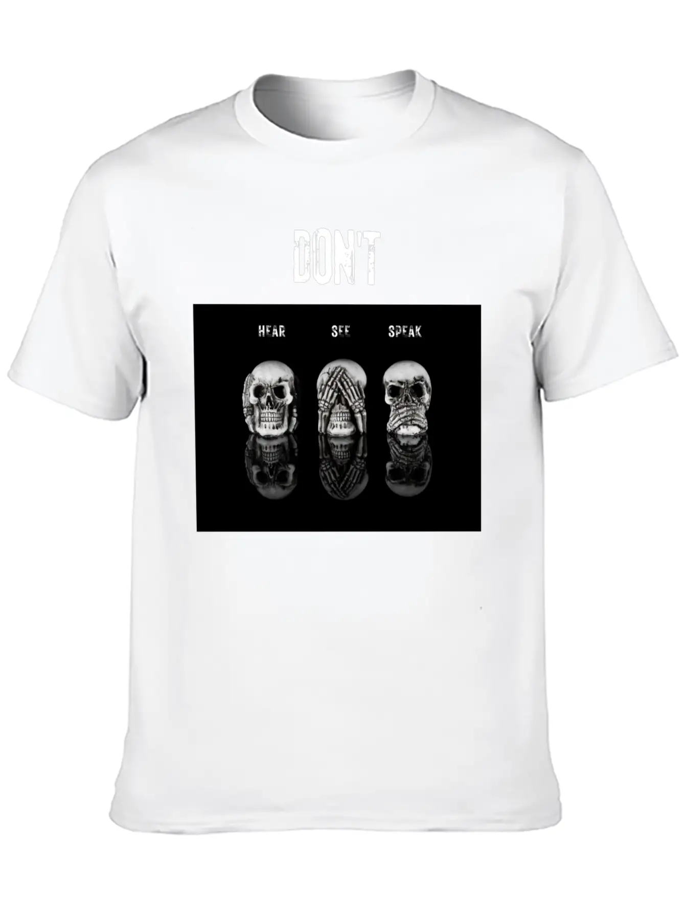 Women's T-Shirt In Black Skulls Stylish Everyday T-Shirt – Unisex Basic Cotton Tee