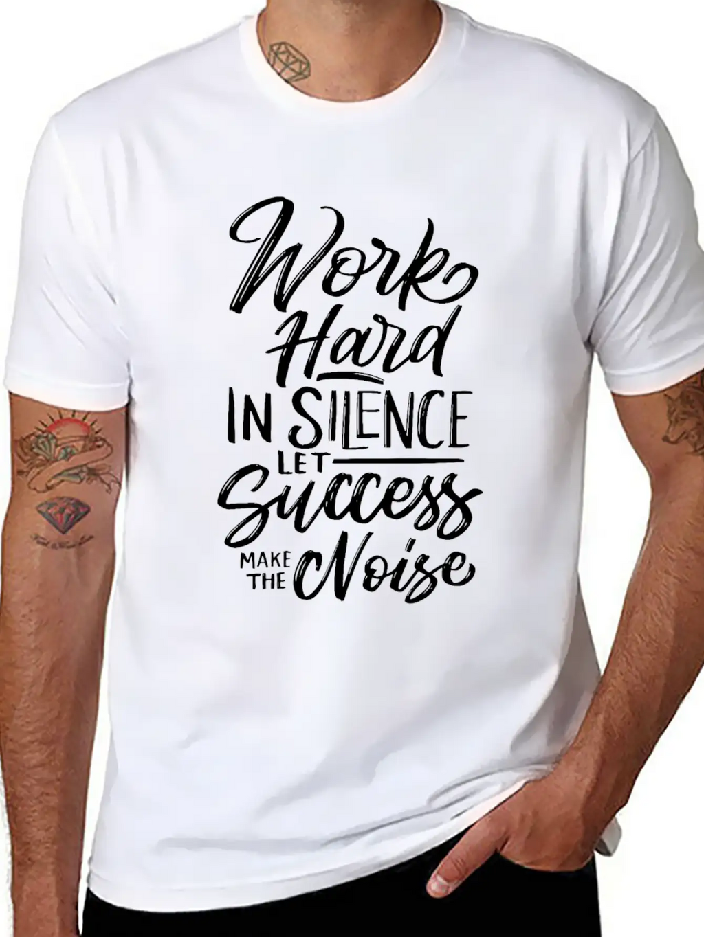 Work Hard In Silence Let Success Make The Noise Unisex Casual T-Shirt – Clean Design For Daily Comfort