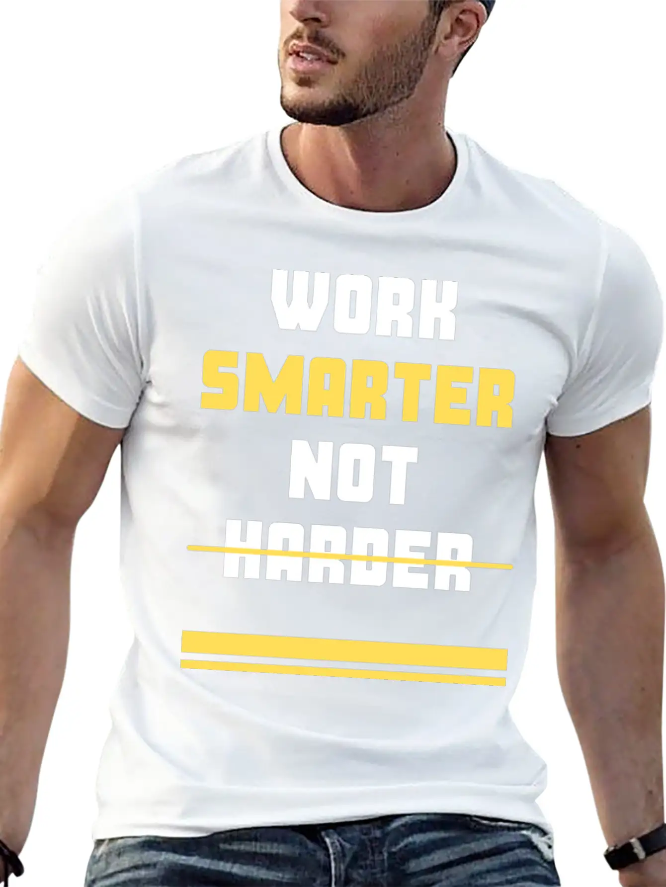 Work Smarter Not Harder Casual Graphic T-Shirt – Simple And Comfortable Daily Wear
