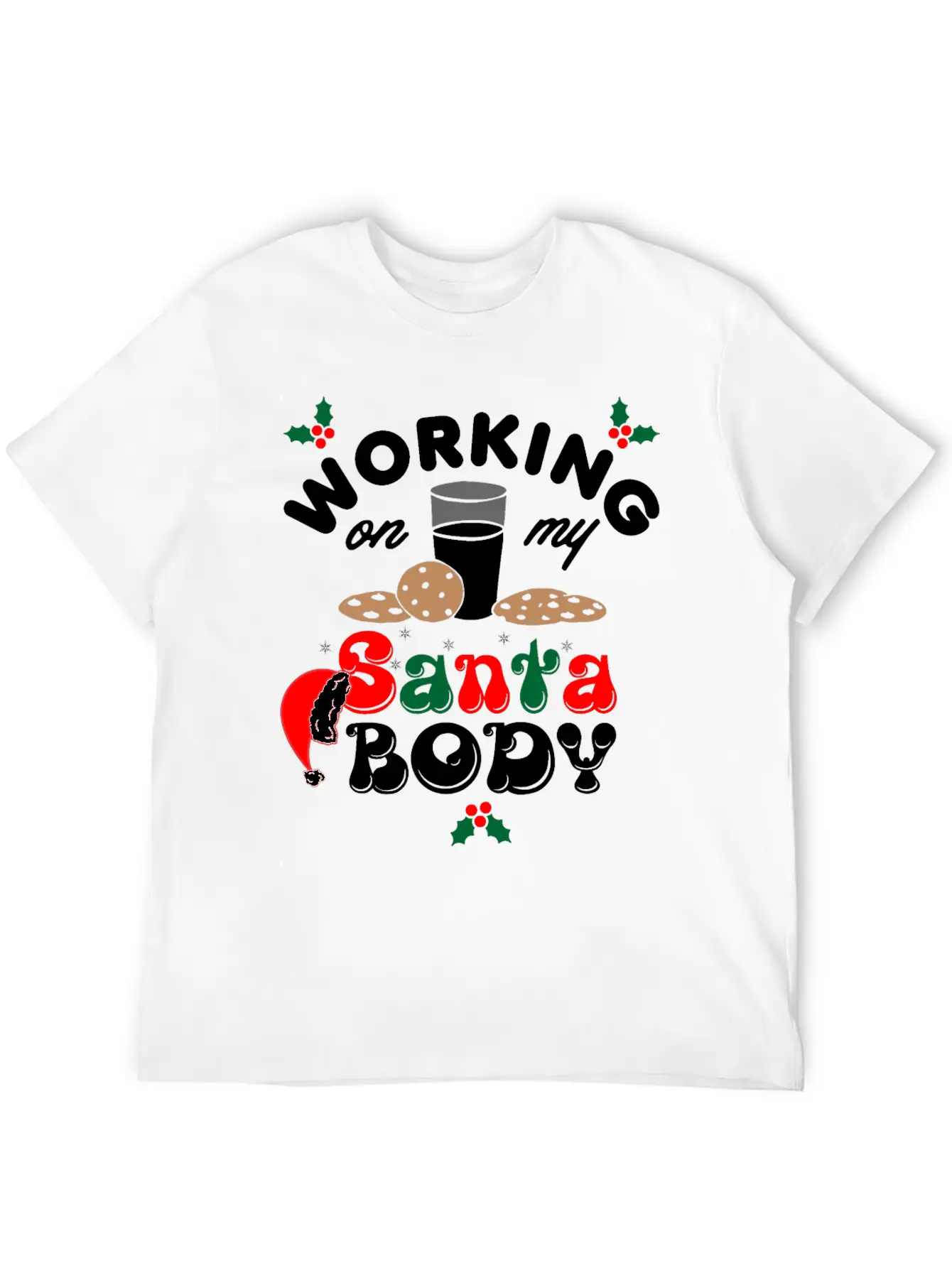 Working On My Santa Body Christmas Unisex Casual T-Shirt – Clean Design For Daily Comfort