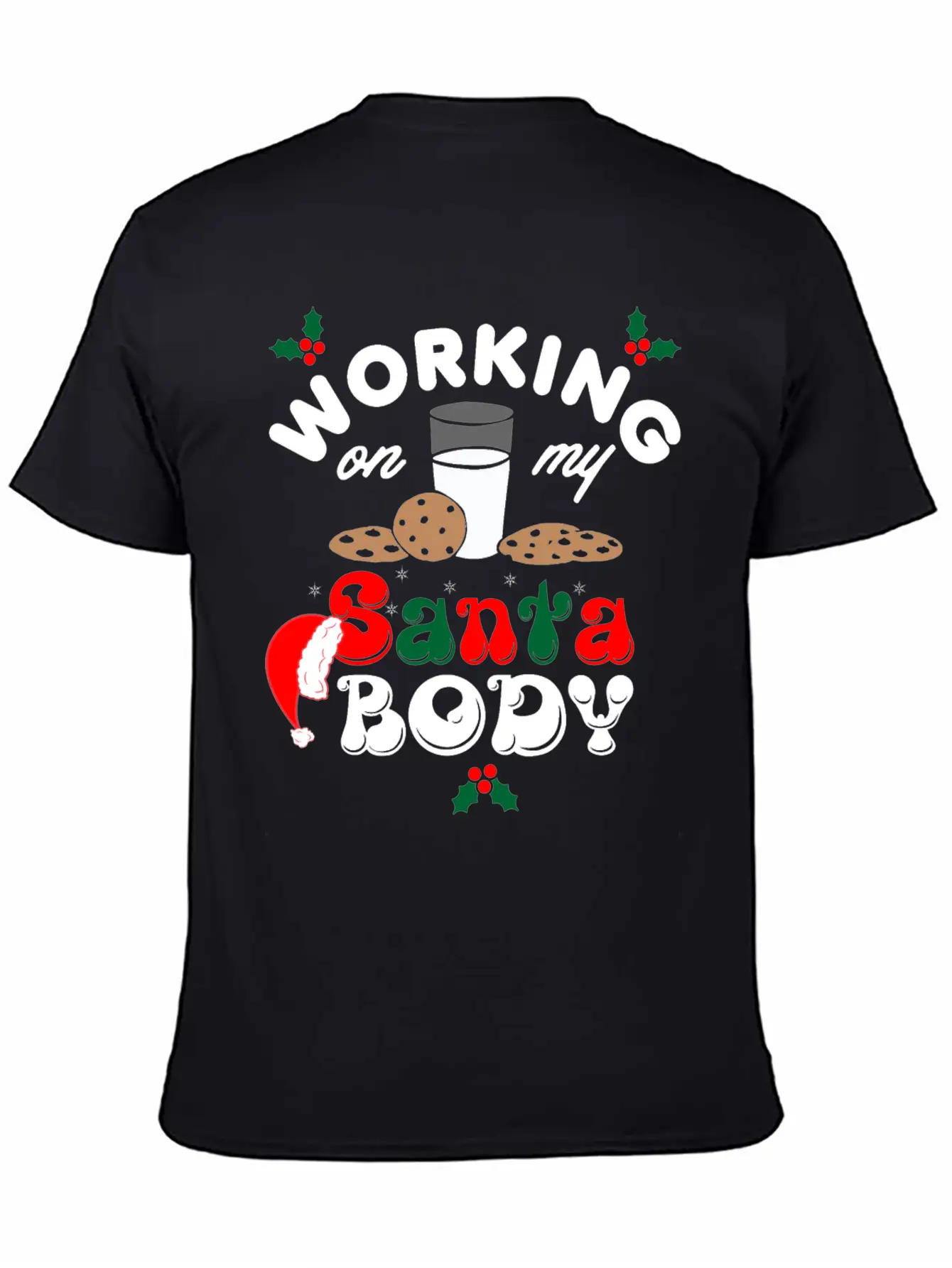 Working On My Santa Body Christmas Unisex Casual T-Shirt – Clean Design For Daily Comfort