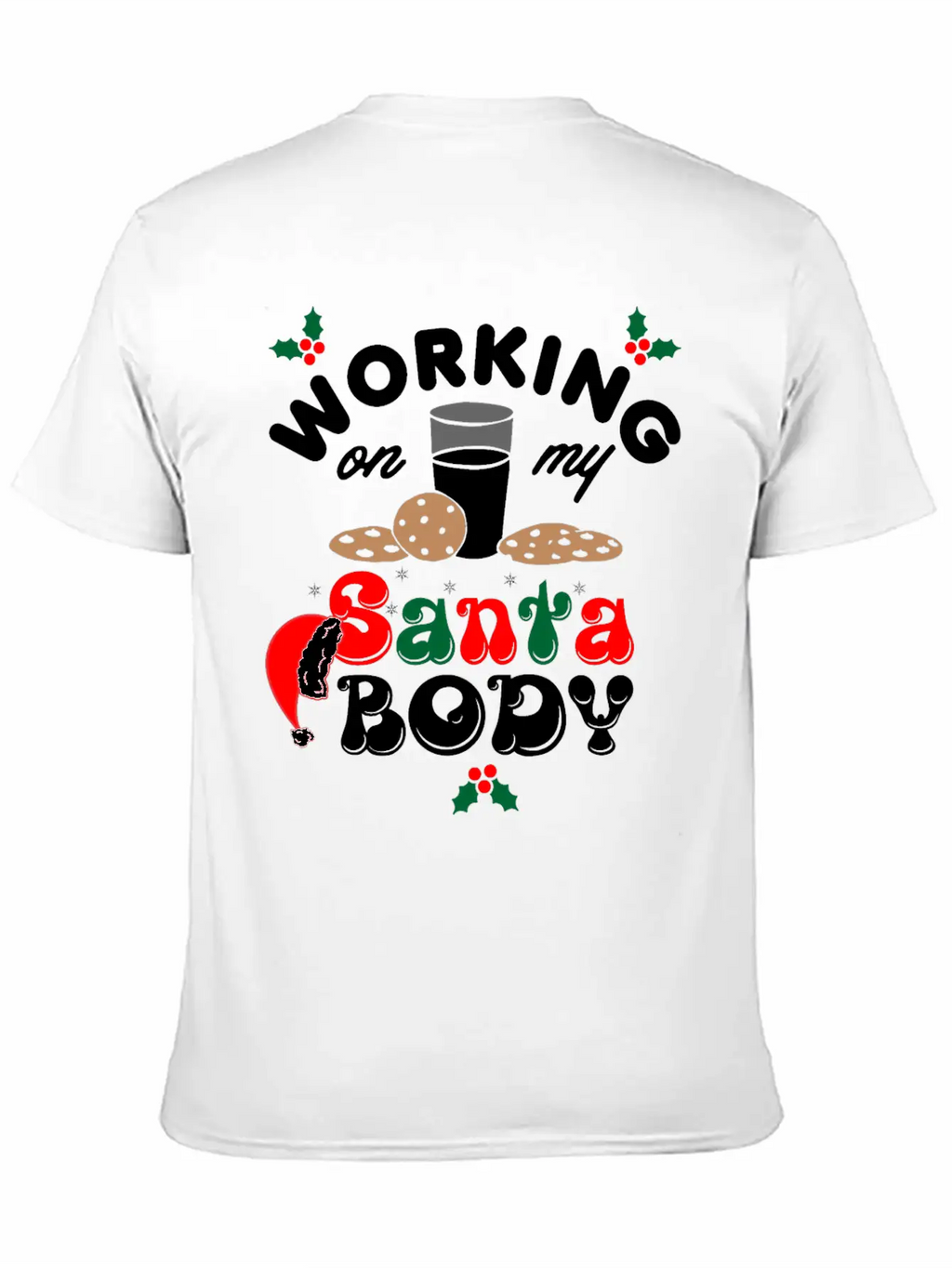 Working On My Santa Body Christmas Unisex Casual T-Shirt – Clean Design For Daily Comfort