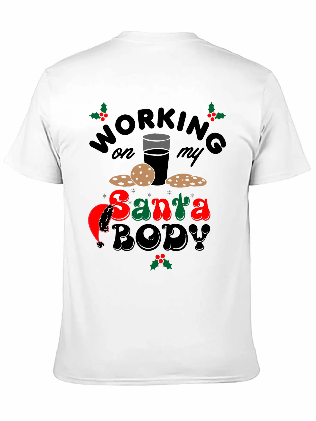 Working On My Santa Body Christmas Unisex Casual T-Shirt – Clean Design For Daily Comfort