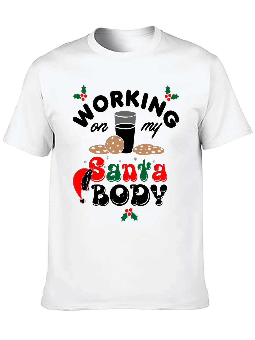 Working On My Santa Body Christmas Unisex Casual T-Shirt – Clean Design For Daily Comfort
