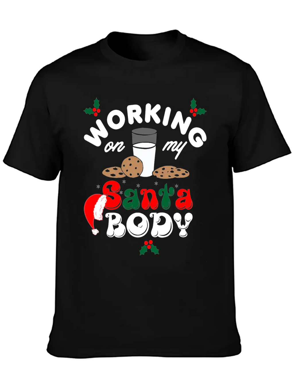 Working On My Santa Body Christmas Unisex Casual T-Shirt – Clean Design For Daily Comfort