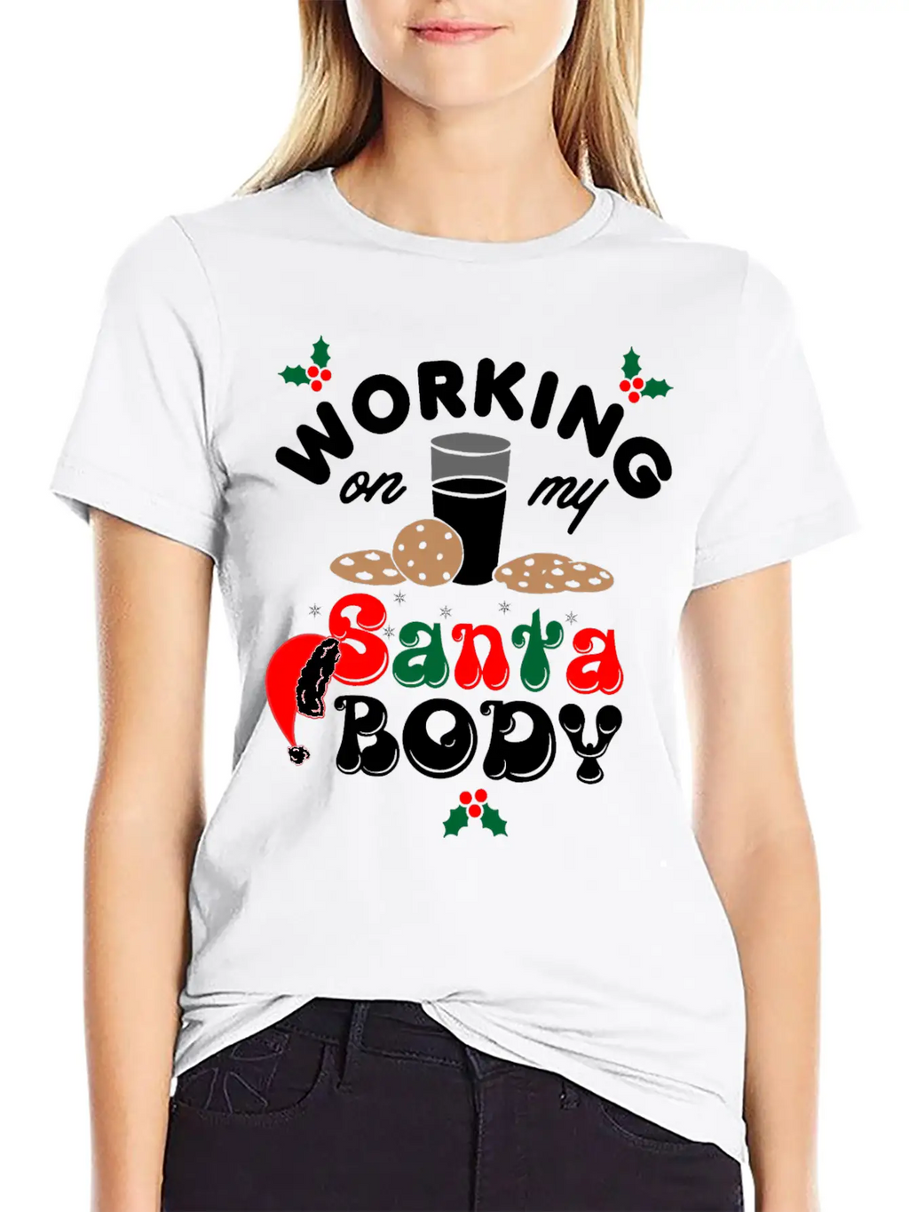 Working On My Santa Body Christmas Unisex Casual T-Shirt – Clean Design For Daily Comfort