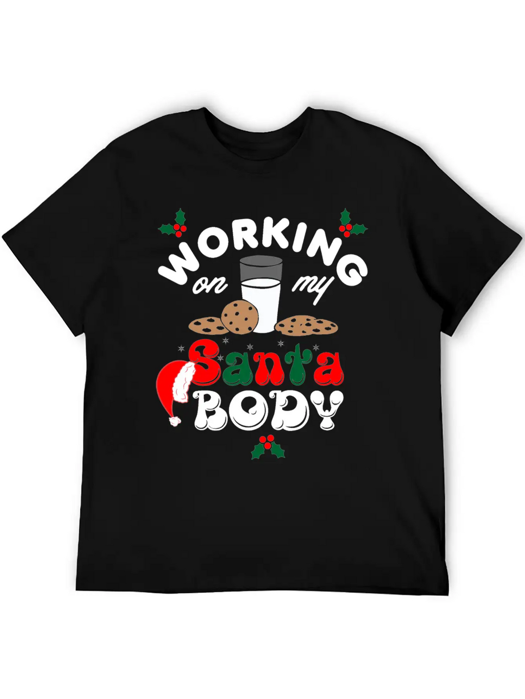 Working On My Santa Body Christmas Unisex Casual T-Shirt – Clean Design For Daily Comfort
