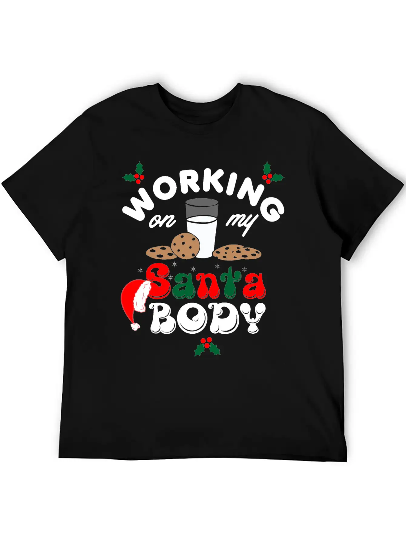 Working On My Santa Body Christmas Unisex Casual T-Shirt – Clean Design For Daily Comfort