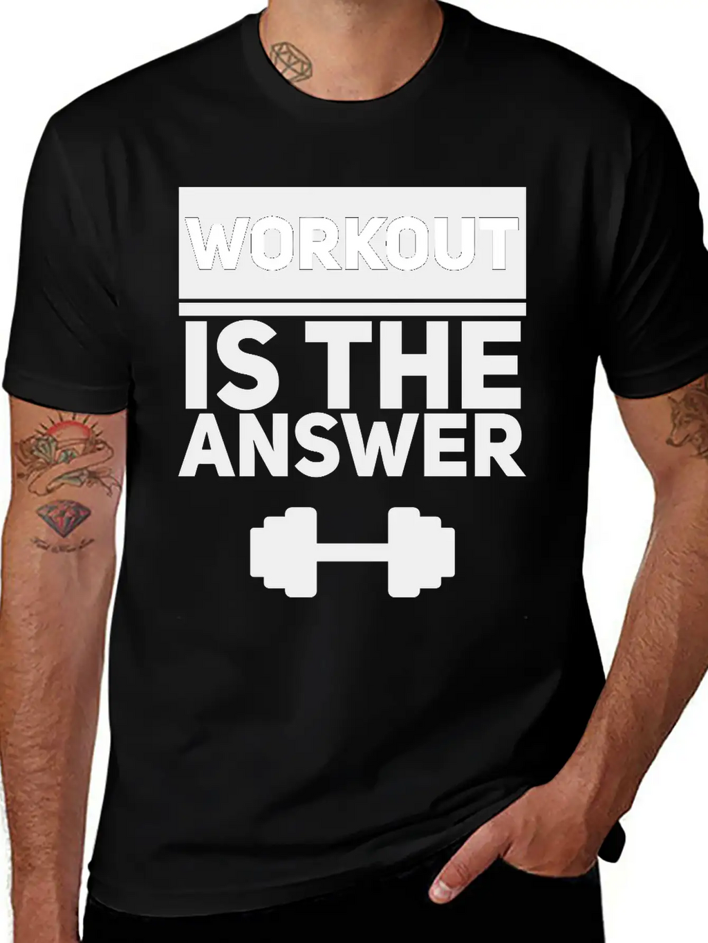 Workout Is The Answer Unisex Casual T-Shirt – Clean Design For Daily Comfort