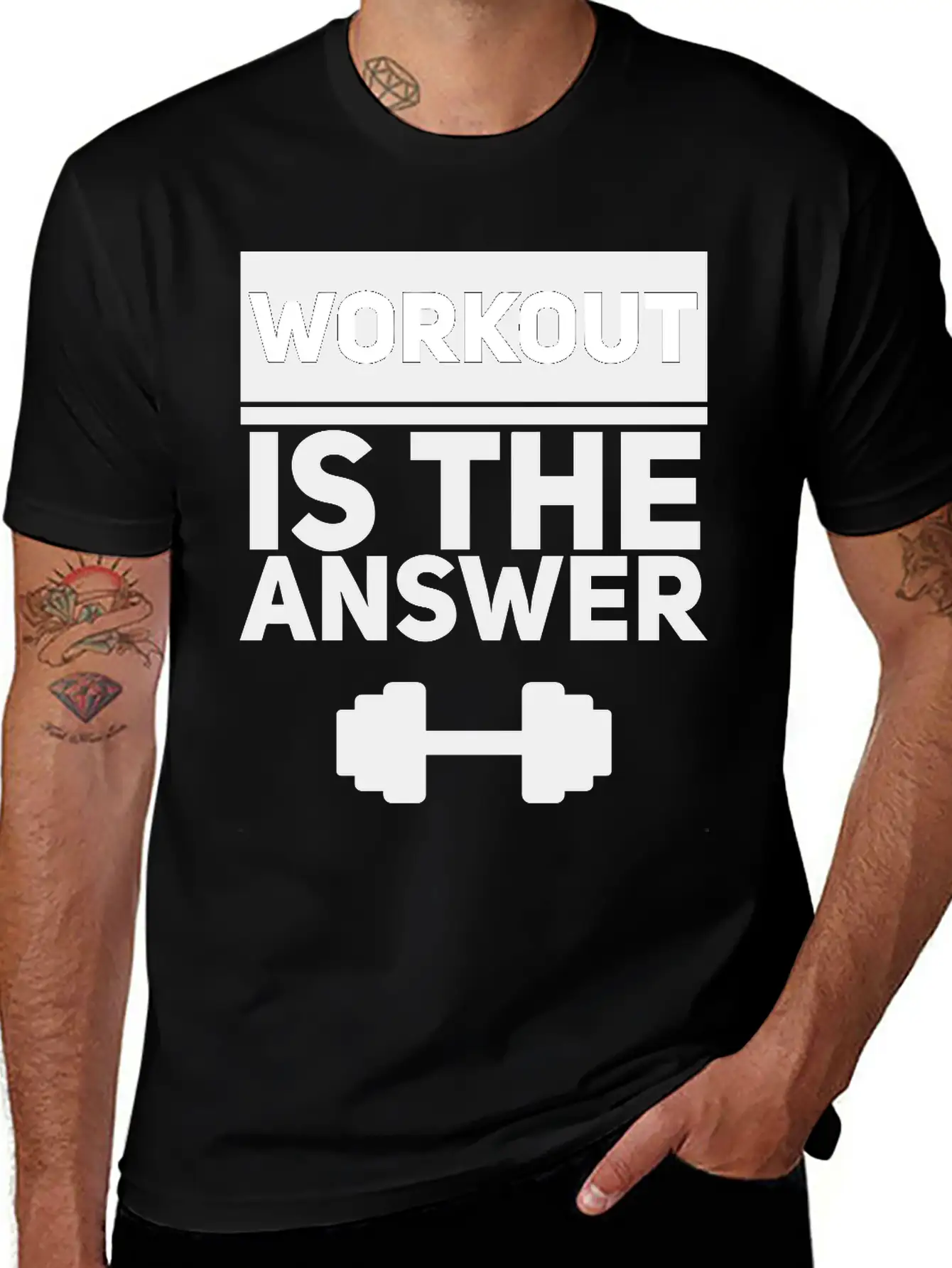 Workout Is The Answer Unisex Casual T-Shirt – Clean Design For Daily Comfort