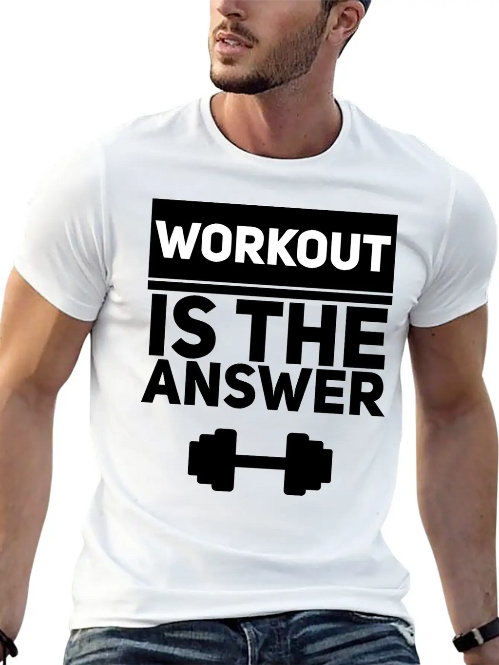 Workout Is The Answer Unisex Casual T-Shirt – Clean Design For Daily Comfort