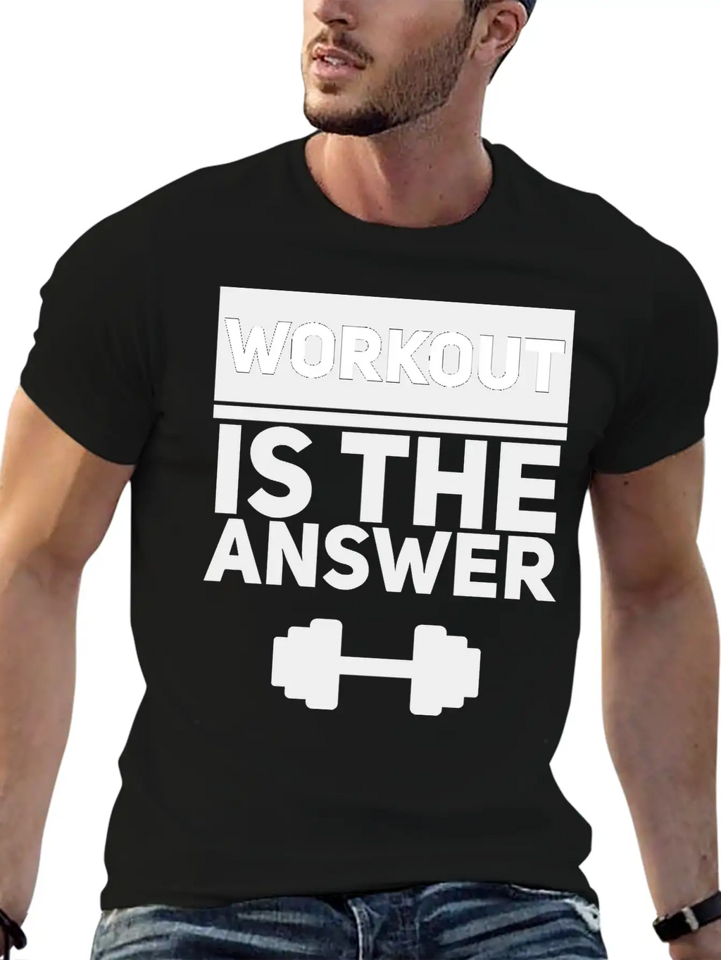 Workout Is The Answer Unisex Casual T-Shirt – Clean Design For Daily Comfort
