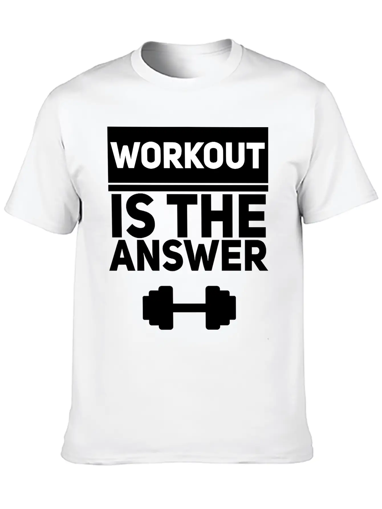 Workout Is The Answer Unisex Casual T-Shirt – Clean Design For Daily Comfort