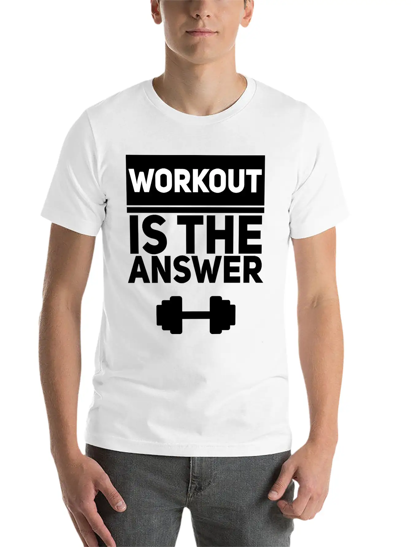 Workout Is The Answer Unisex Casual T-Shirt – Clean Design For Daily Comfort