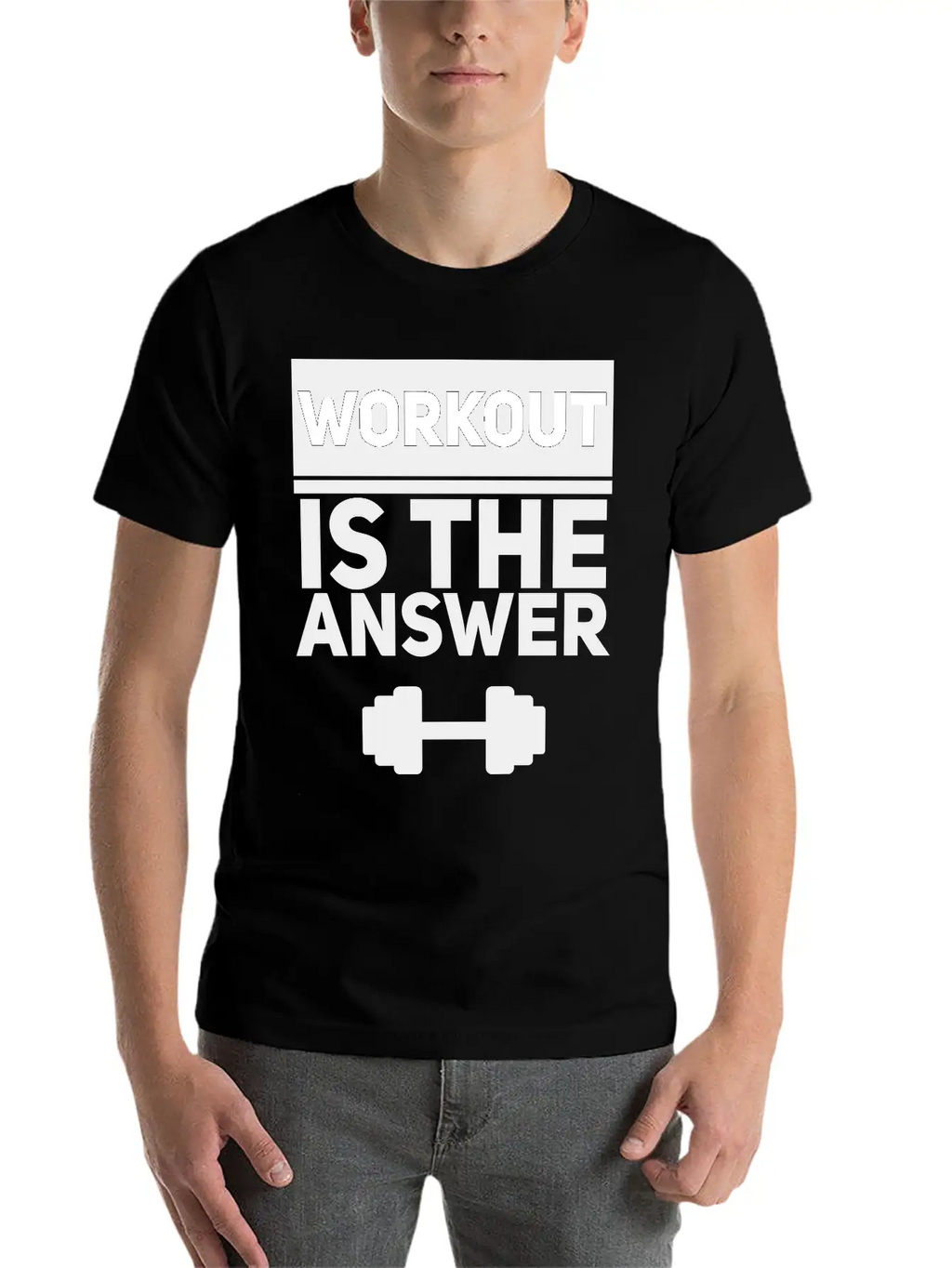 Workout Is The Answer Unisex Casual T-Shirt – Clean Design For Daily Comfort