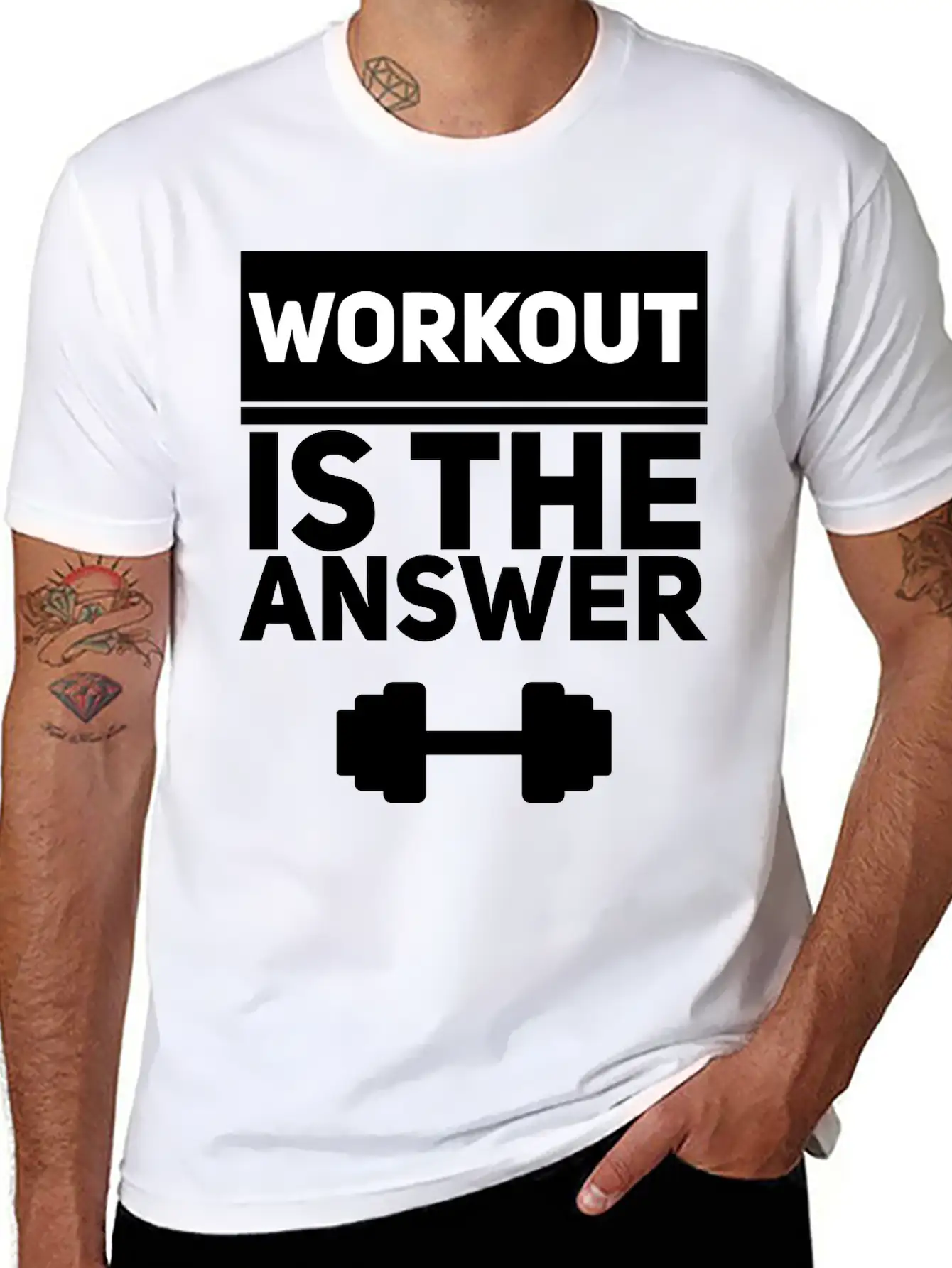Workout Is The Answer Unisex Casual T-Shirt – Clean Design For Daily Comfort