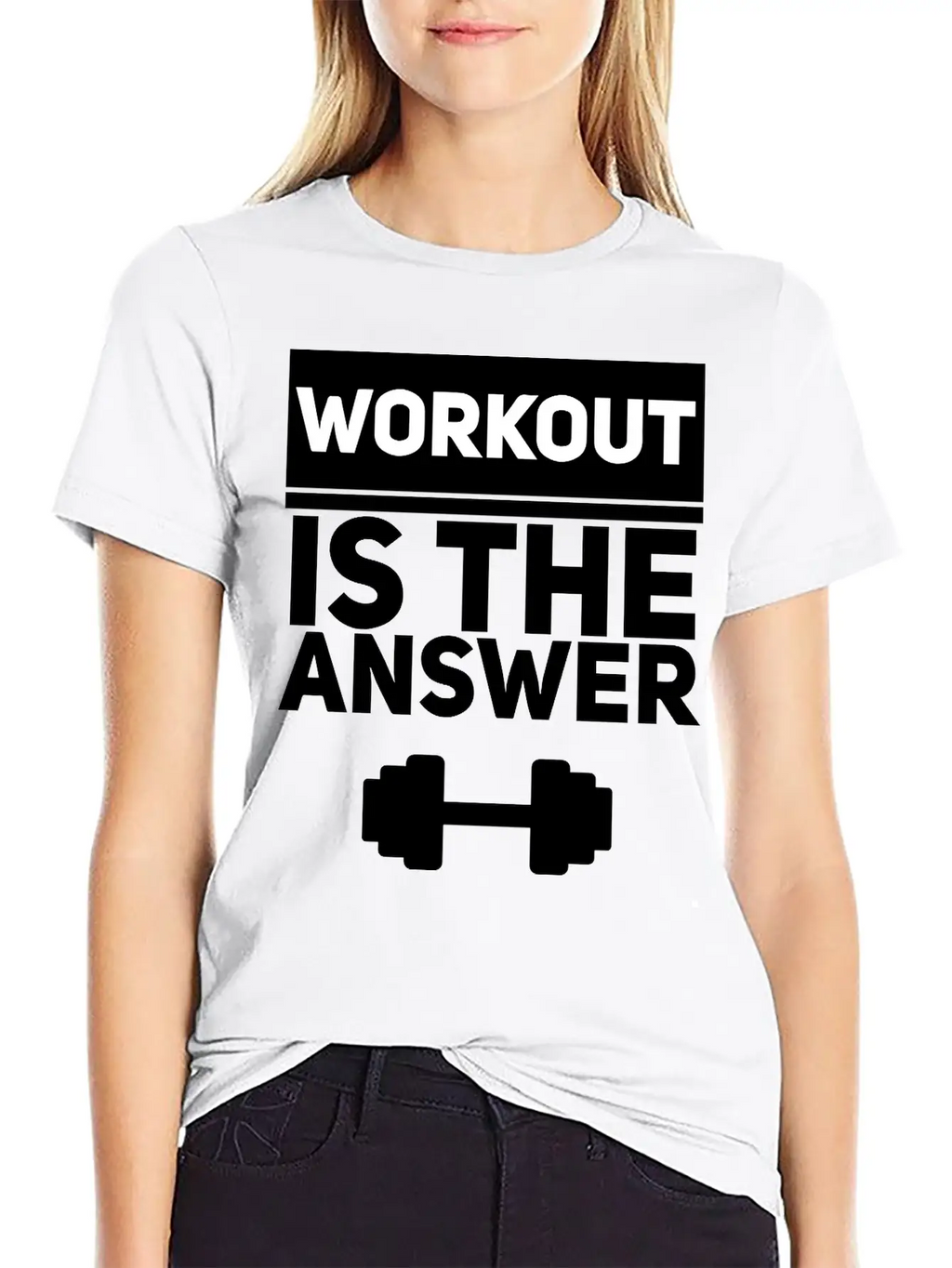 Workout Is The Answer Unisex Casual T-Shirt – Clean Design For Daily Comfort