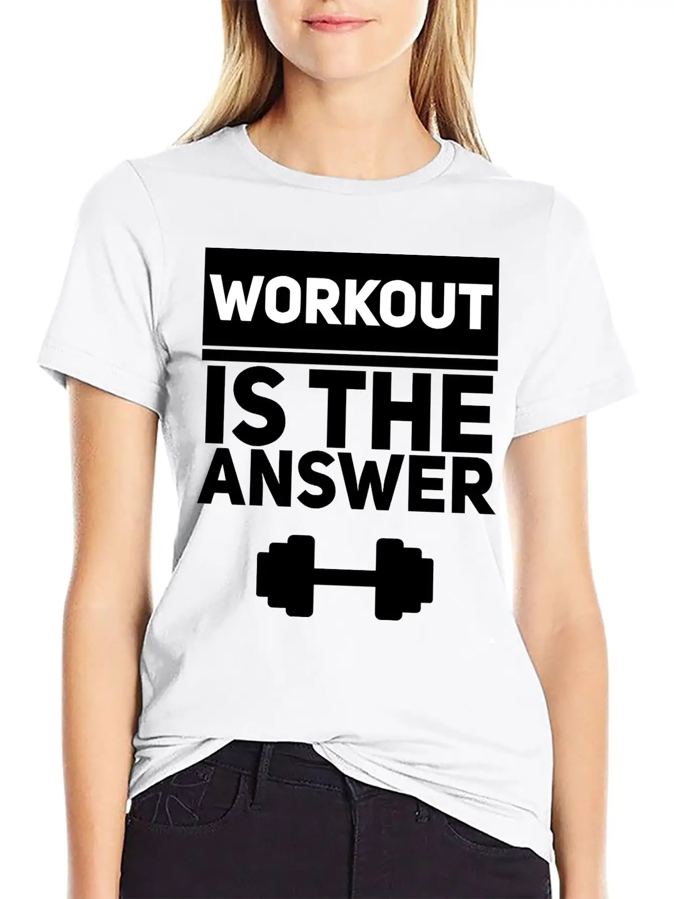 Workout Is The Answer Unisex Casual T-Shirt – Clean Design For Daily Comfort