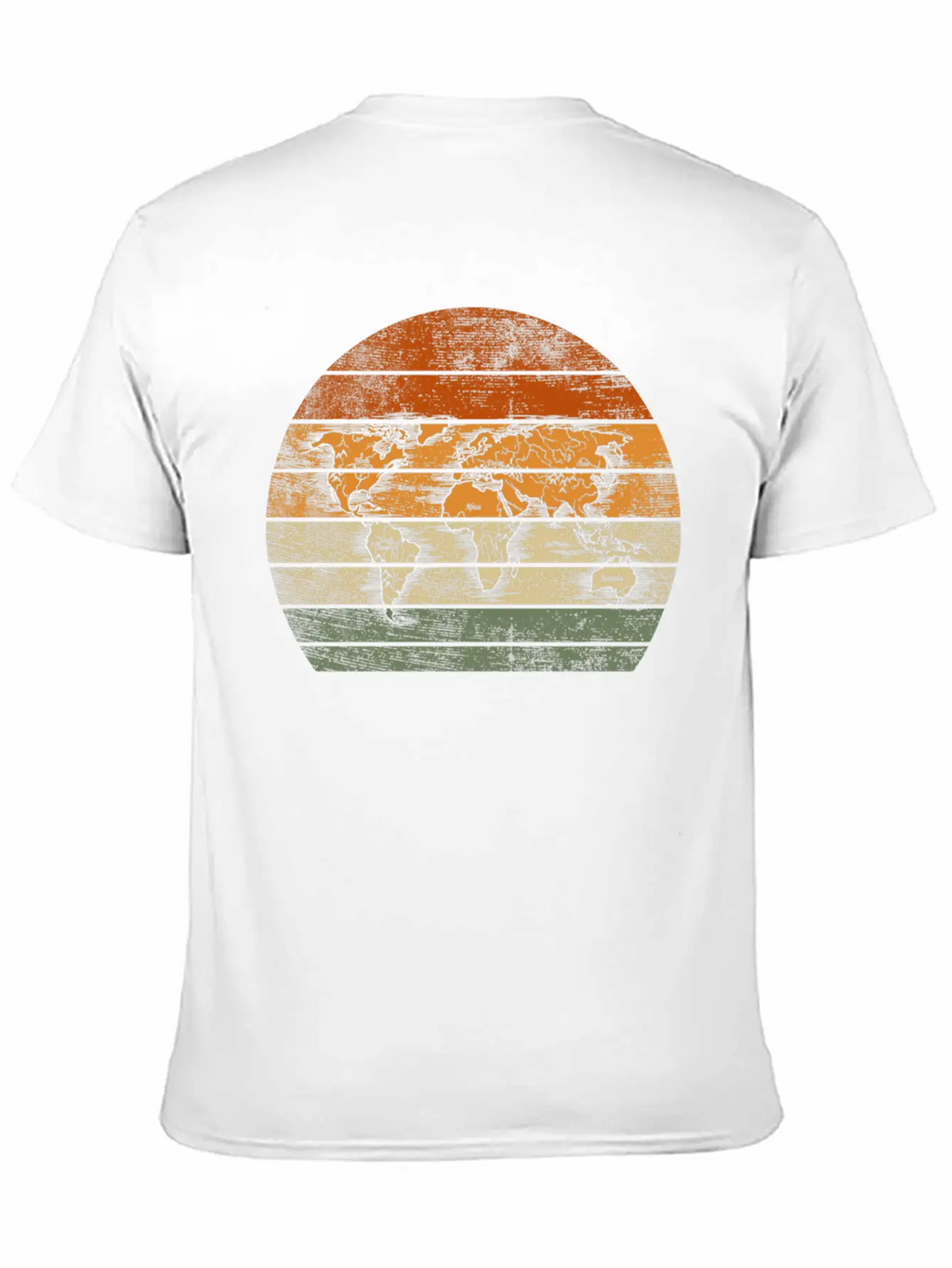 World Map For World Traveler Print Breathable Soft Cotton T-Shirt – Timeless Casual Look