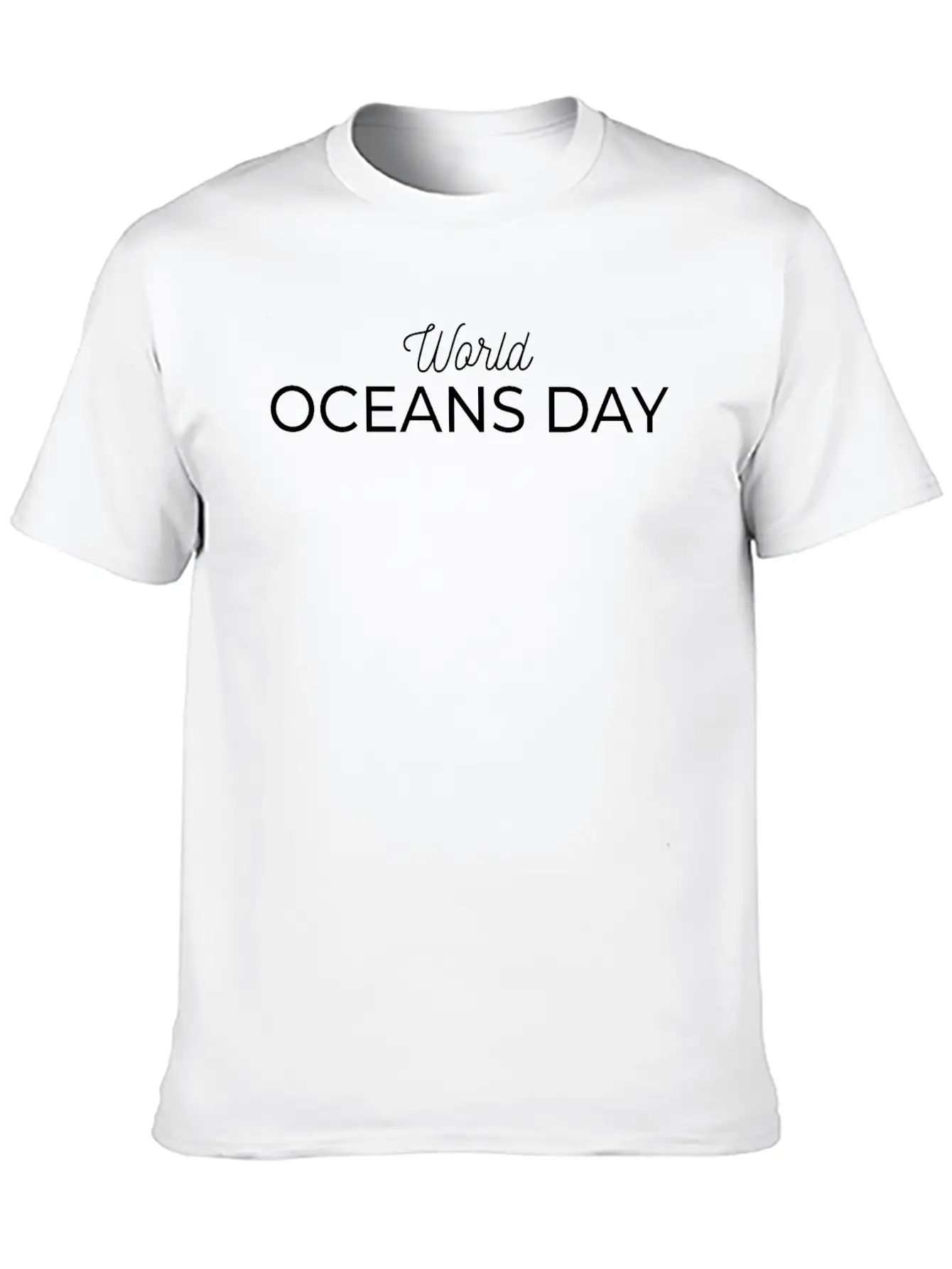 World Oceans Day Unisex Casual T-Shirt – Clean Design For Daily Comfort