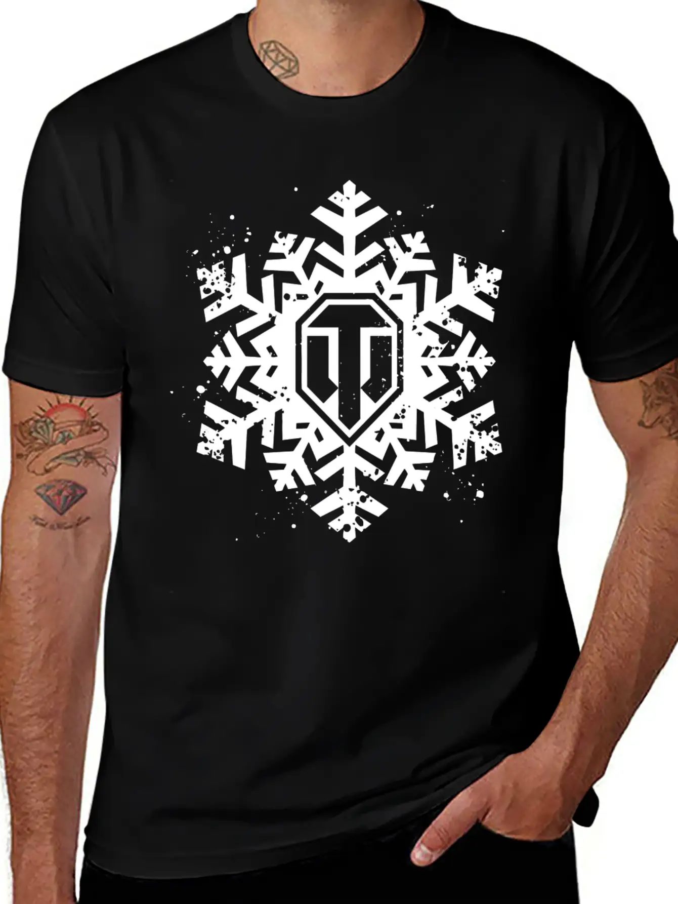 World Of Tanks Snowflake Stylish Everyday T-Shirt – Unisex Basic Cotton Tee