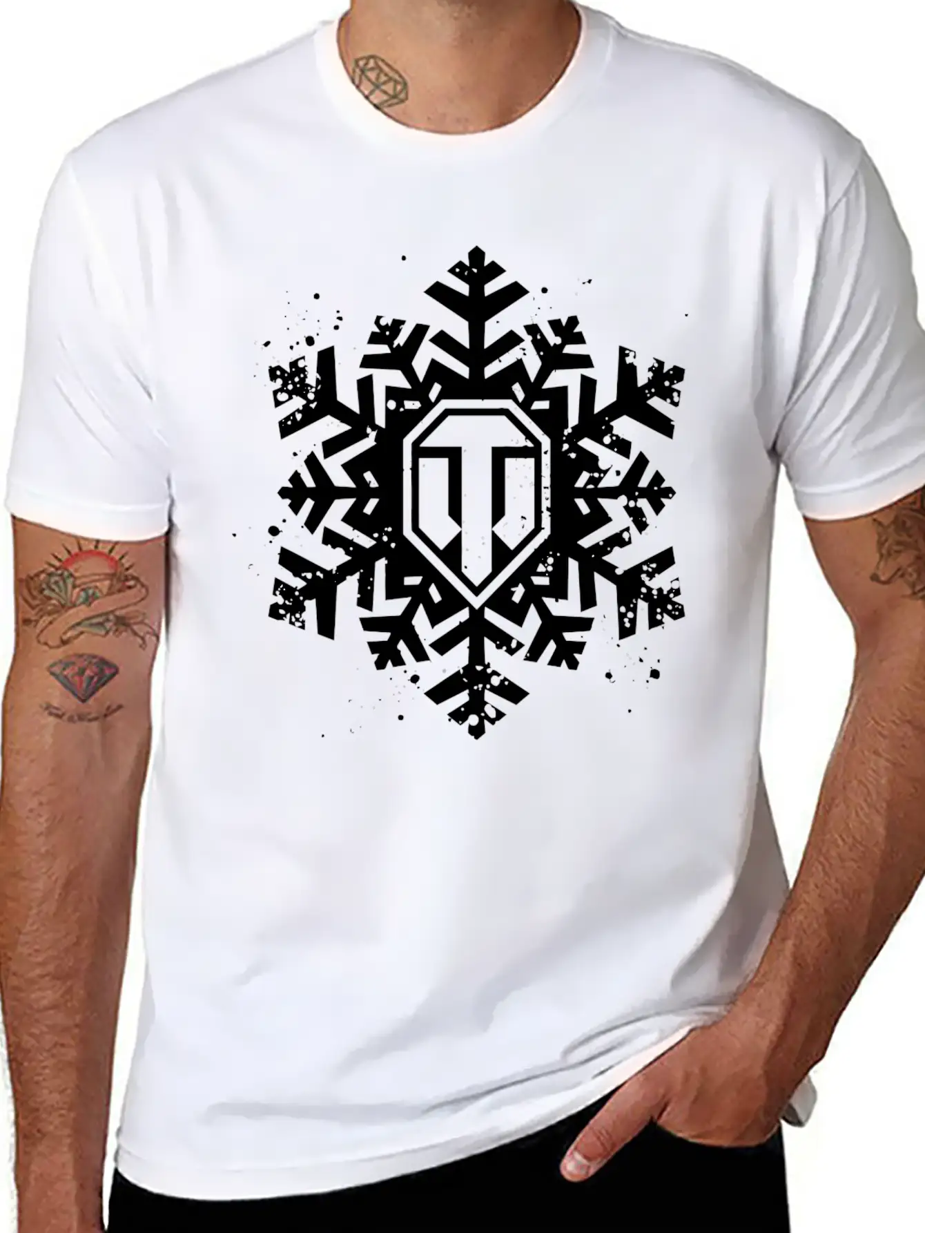 World Of Tanks Snowflake Stylish Everyday T-Shirt – Unisex Basic Cotton Tee