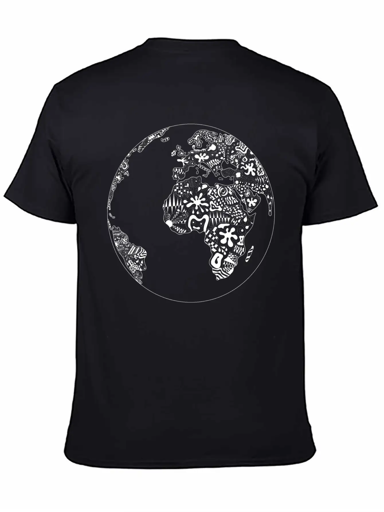 World Planet Ornaments Abstract Psychedelic Gift Casual Graphic T-Shirt – Simple And Comfortable Daily Wear