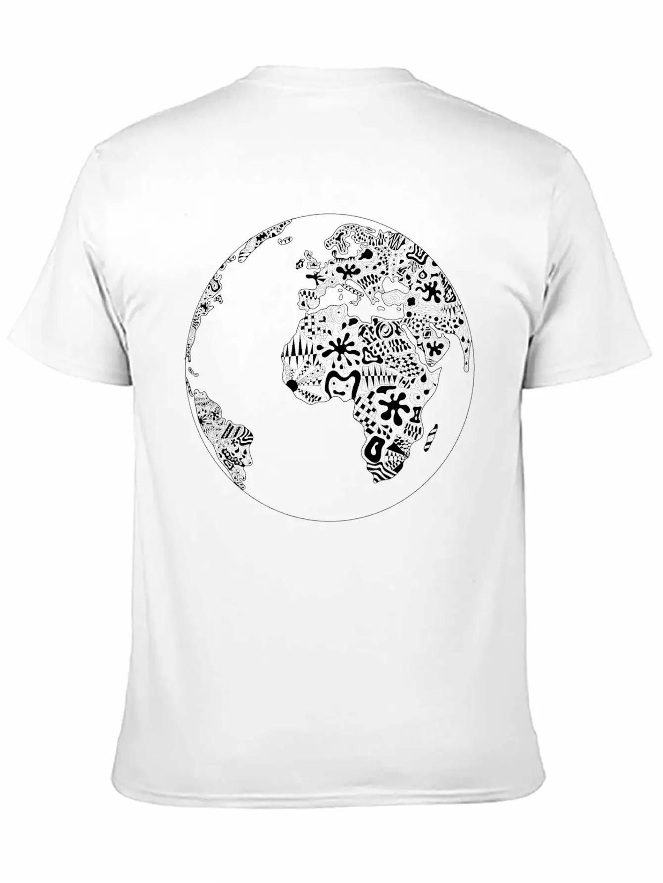 World Planet Ornaments Abstract Psychedelic Gift Casual Graphic T-Shirt – Simple And Comfortable Daily Wear