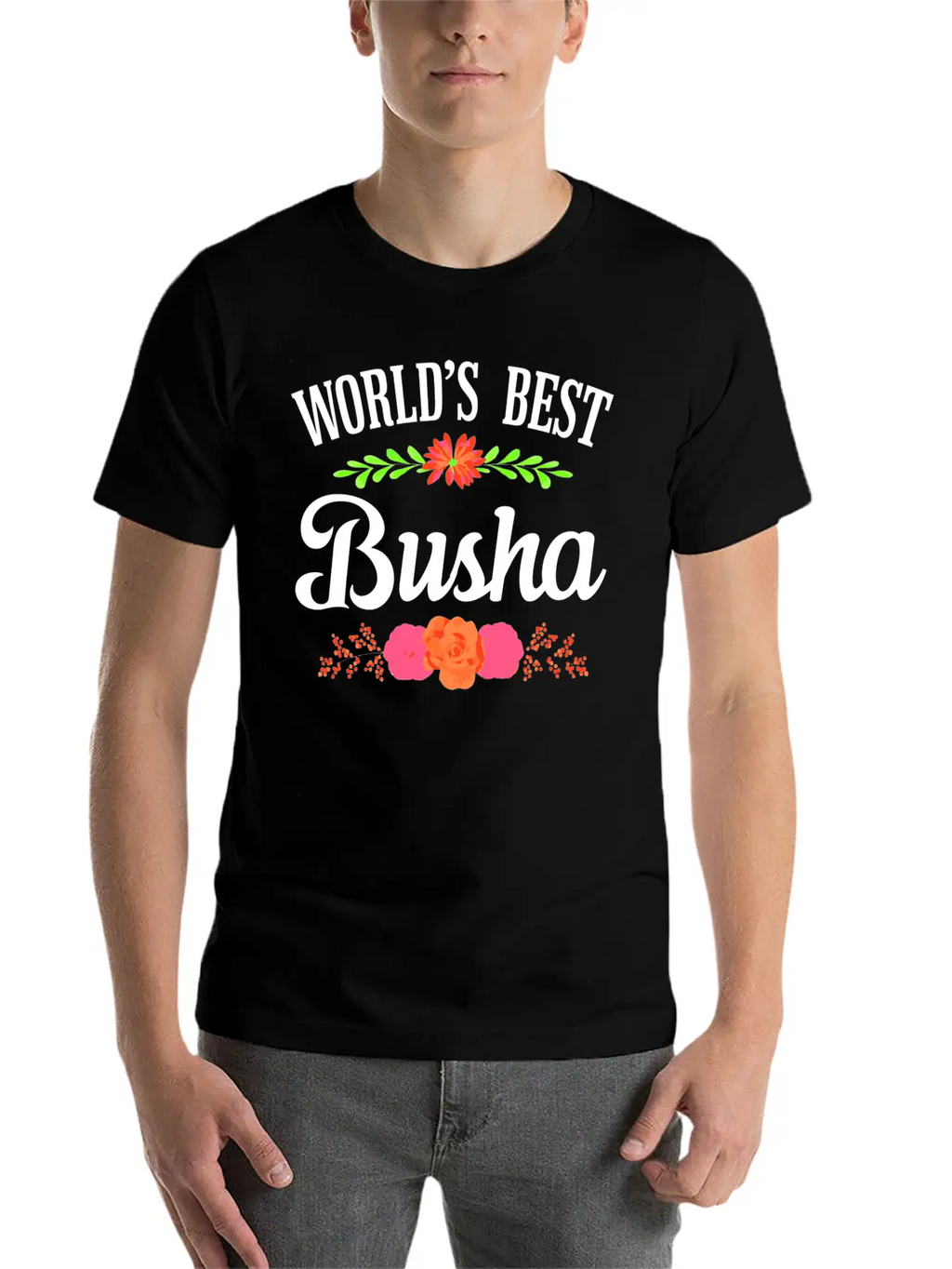 World'S Best Busha Polish Grandma Unisex Short Sleeve Soft Cotton T-Shirt – Casual Everyday Wear