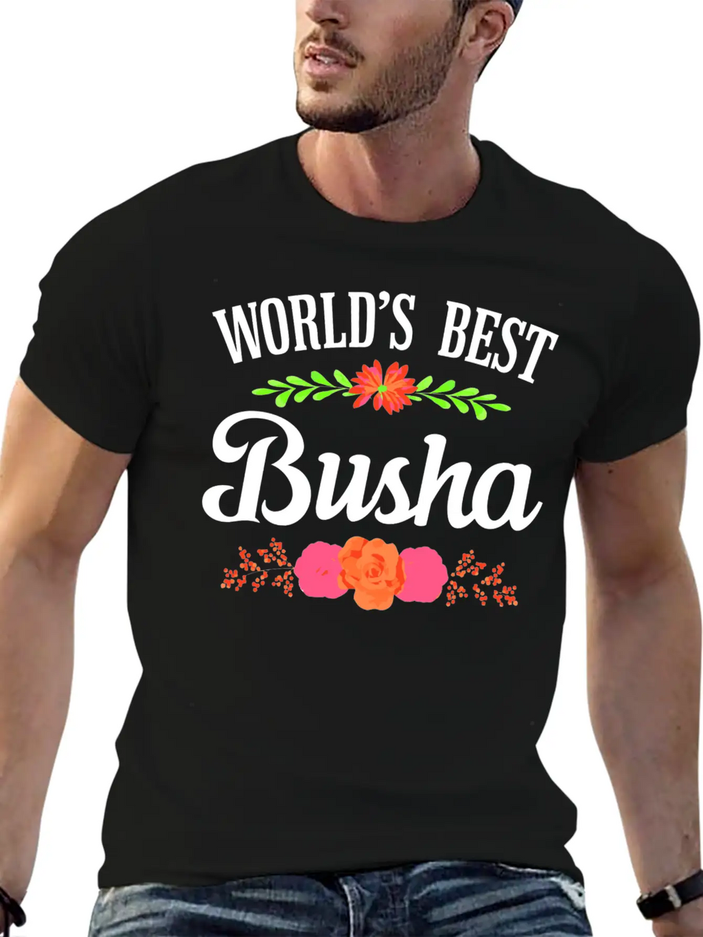 World'S Best Busha Polish Grandma Unisex Short Sleeve Soft Cotton T-Shirt – Casual Everyday Wear